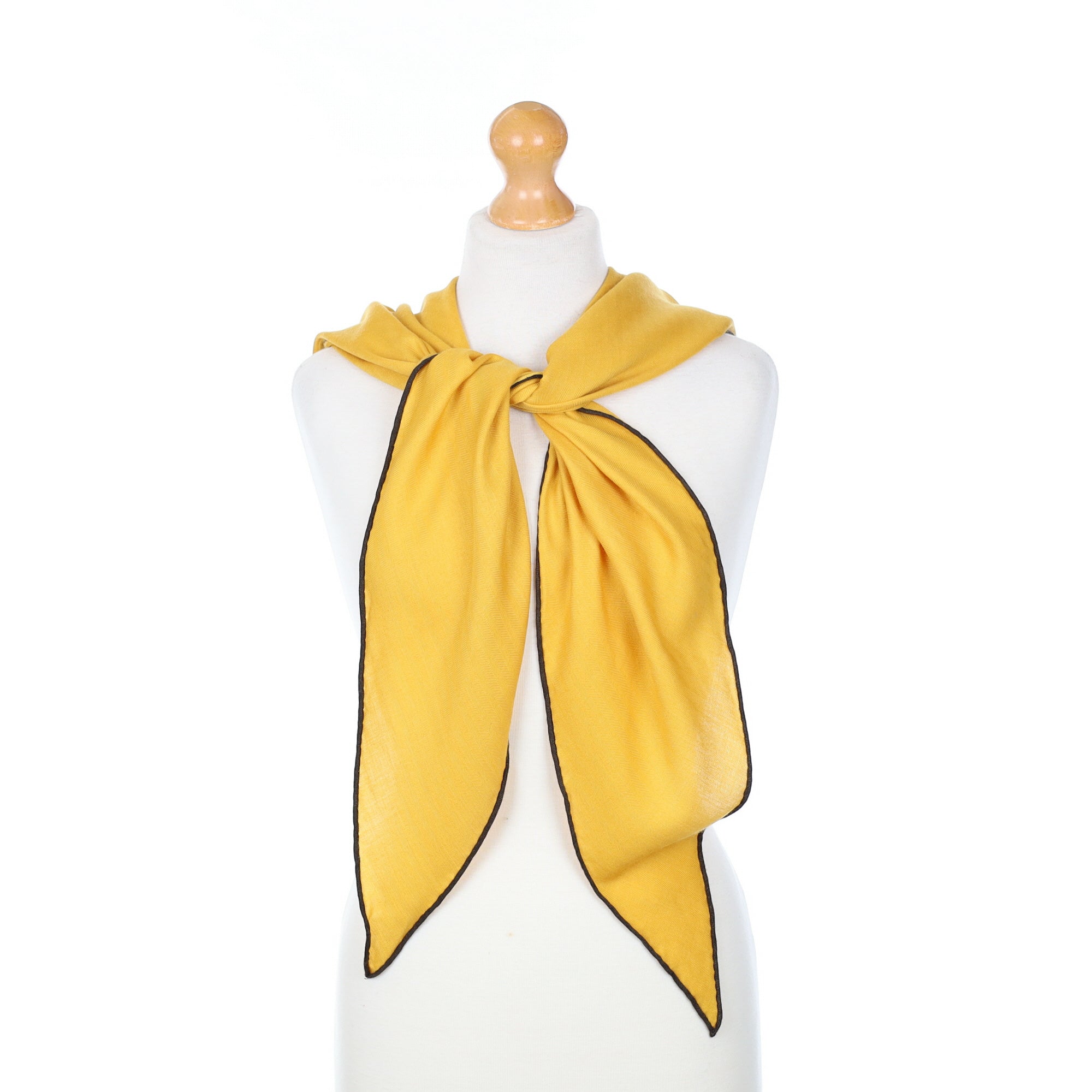 Hermès Yellow Cashmere Losange Scarf