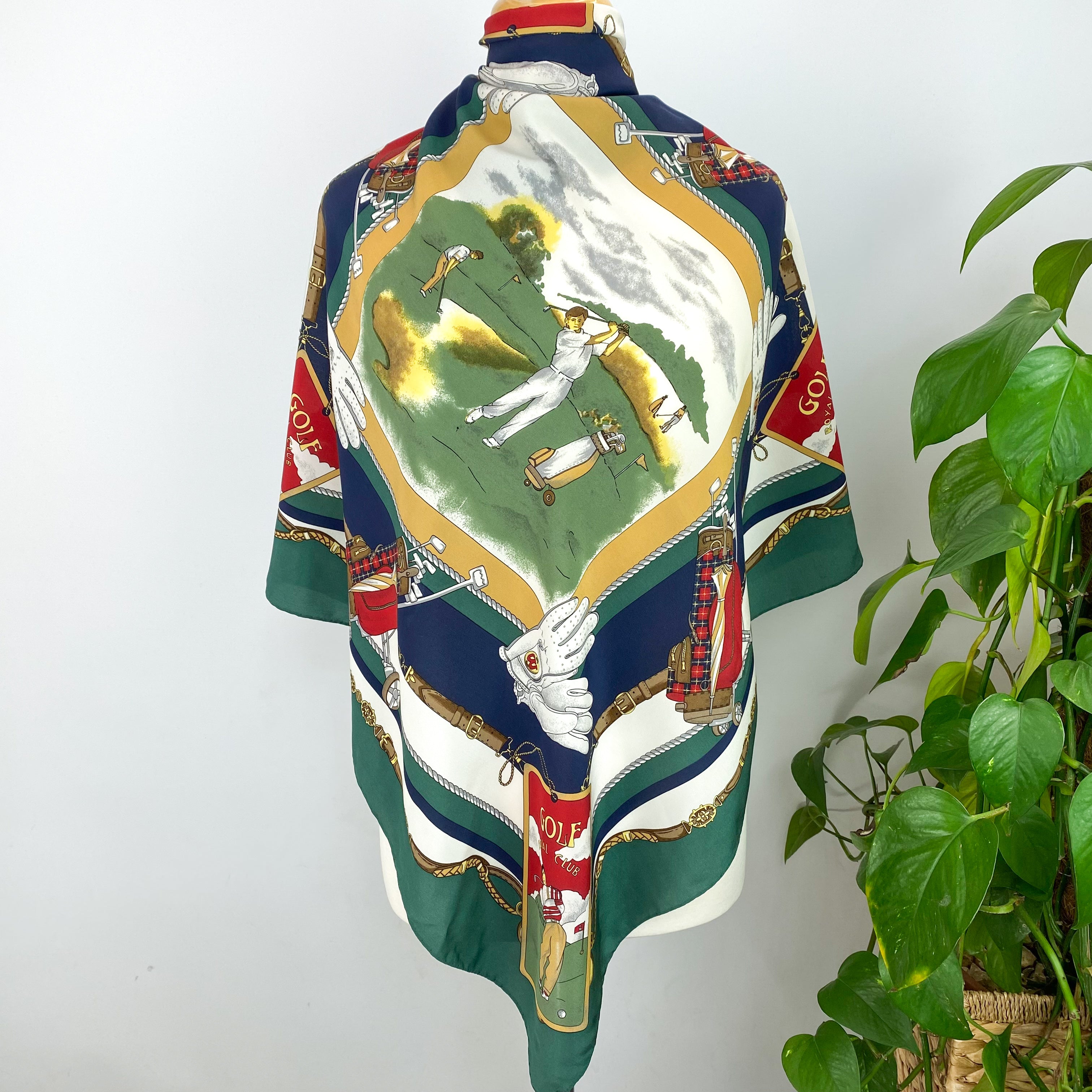 St Andrews Golf Course Vintage Silk Scarf