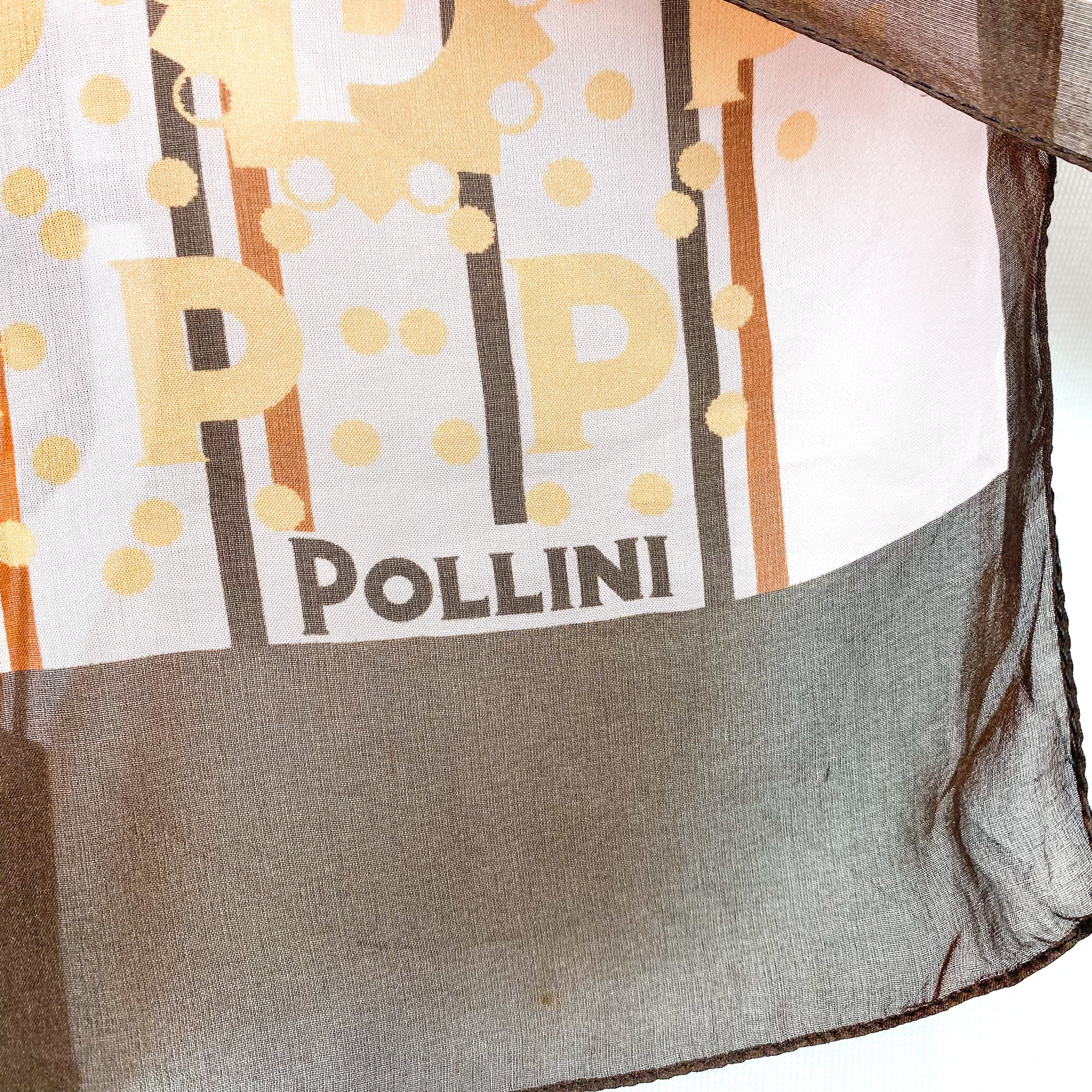 Pollini Italian Wrap Style Silk Scarf