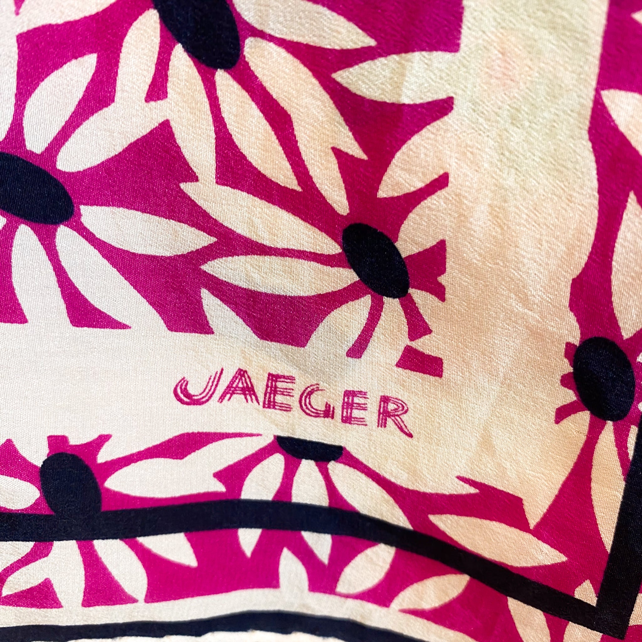 Jaeger Floral Vintage Silk Scarf