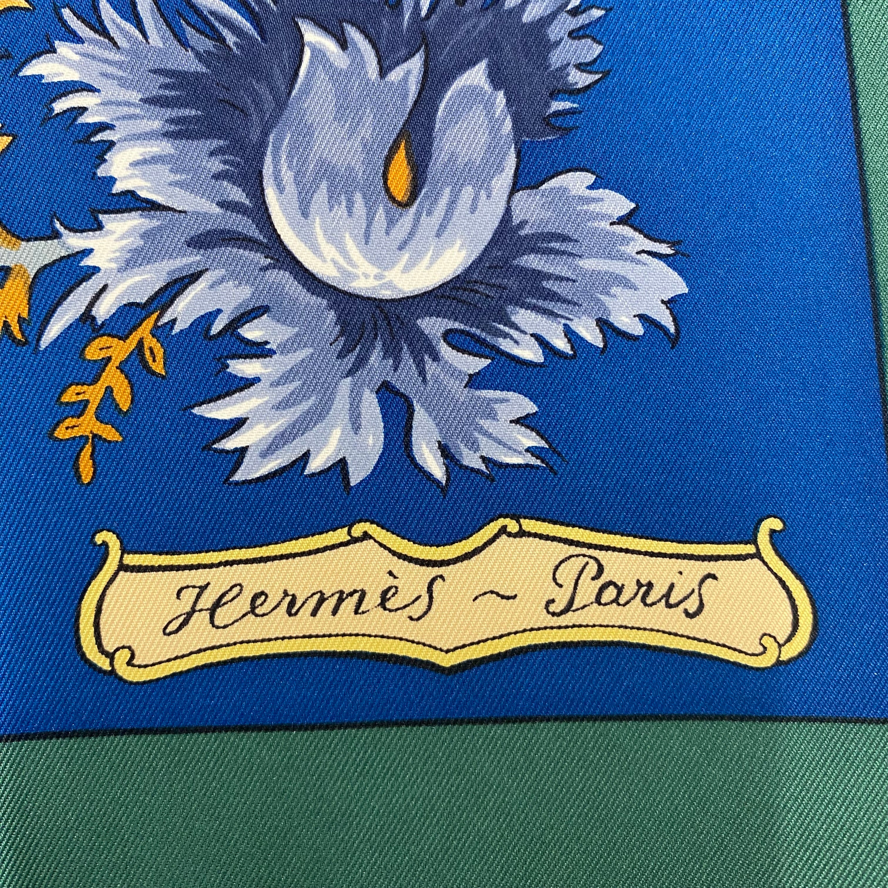 Hermès Les Jardiniers du Roy Boxed Silk Scarf