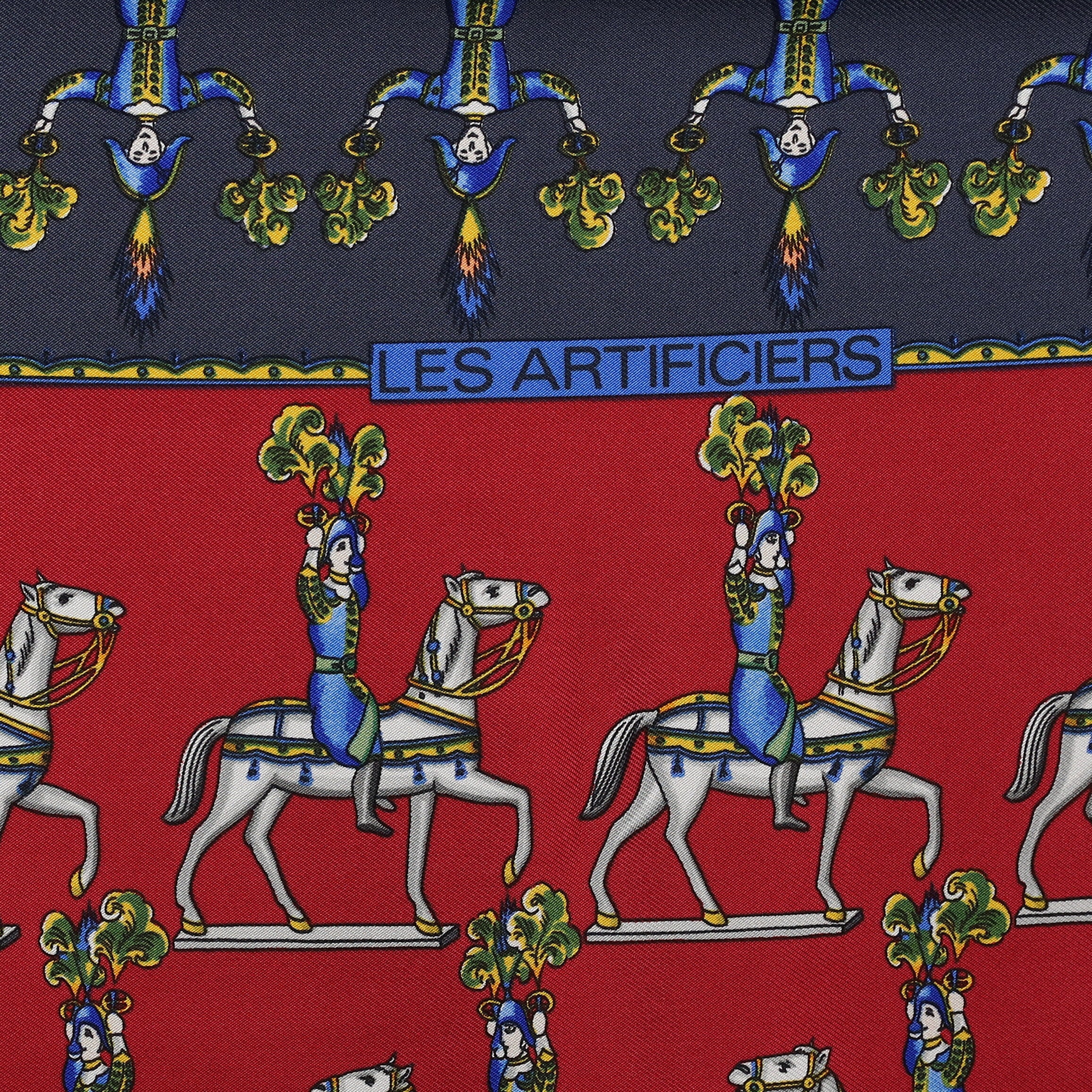 Hermès Les Artificiers Silk Scarf