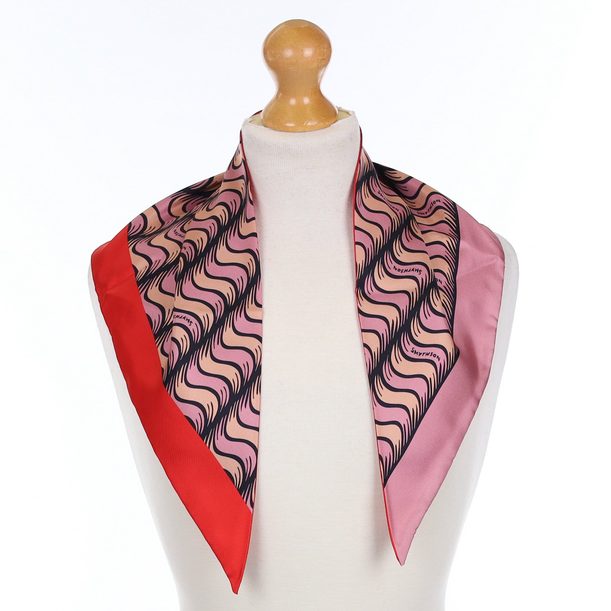 Brand New Boxed Smythson Triangle Silk Scarf