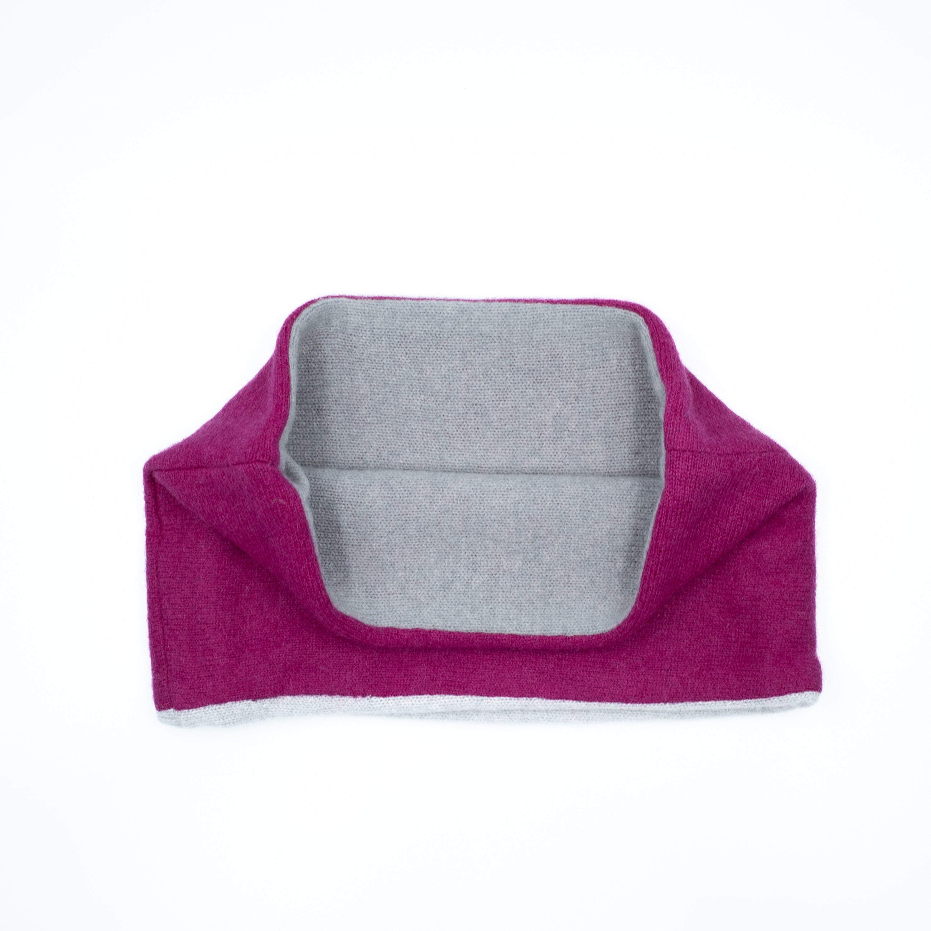 Fuchsia Pink and Dove Grey Neck Warmer
