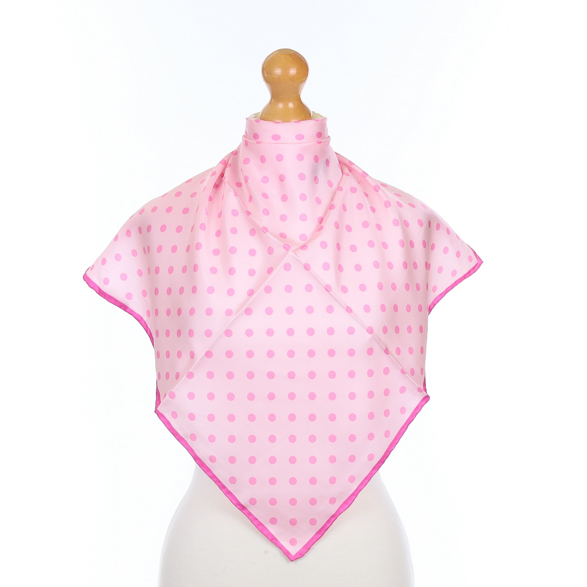 Brand New Jammers & Leufgen Pink Spotted Silk Scarf