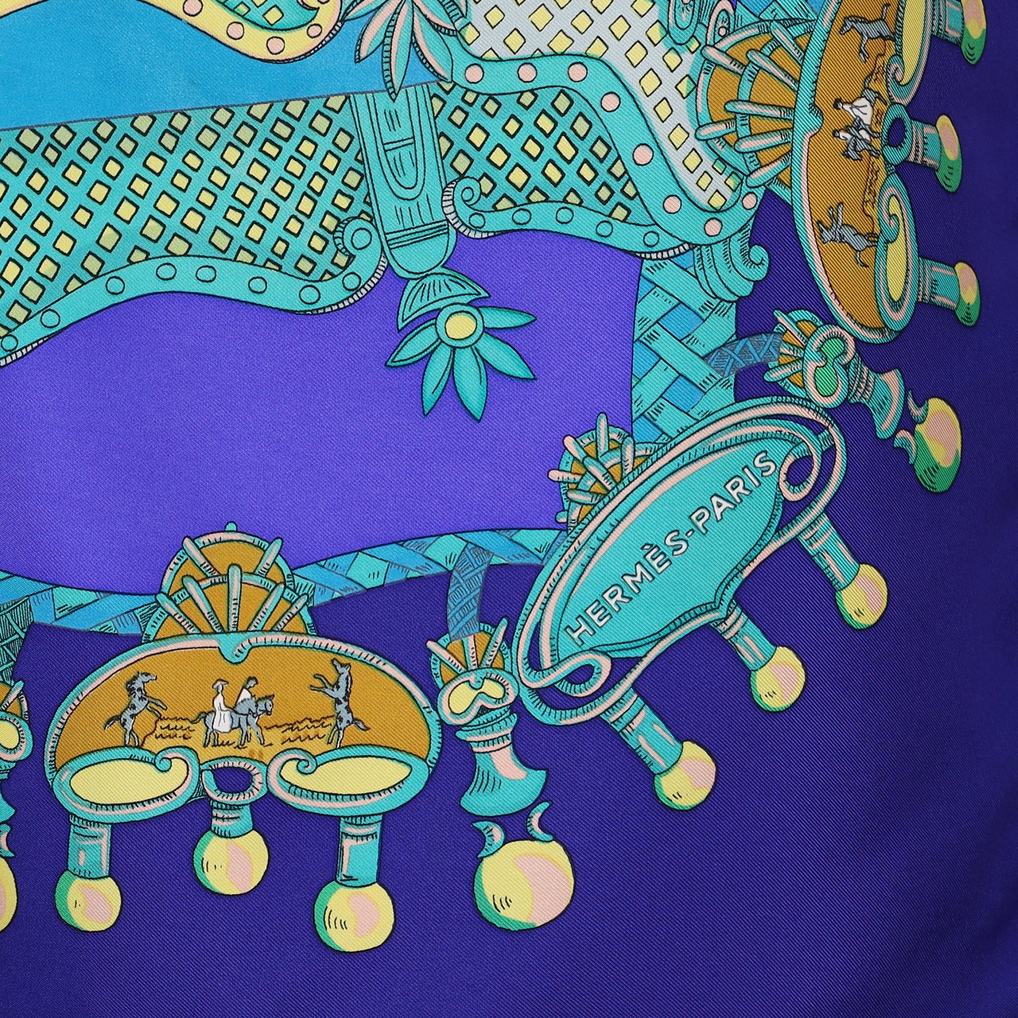 Hermès Tournez Manège Silk Scarf