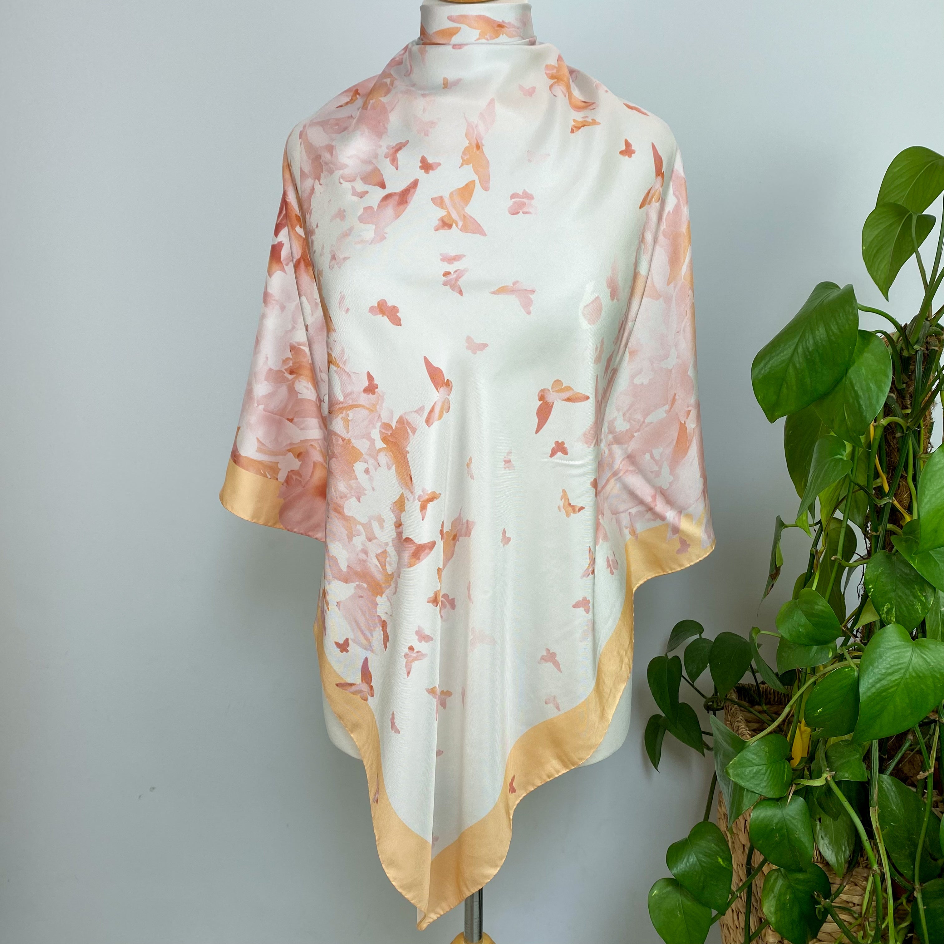 Brooks Brothers Pastel Floral Silk Scarf