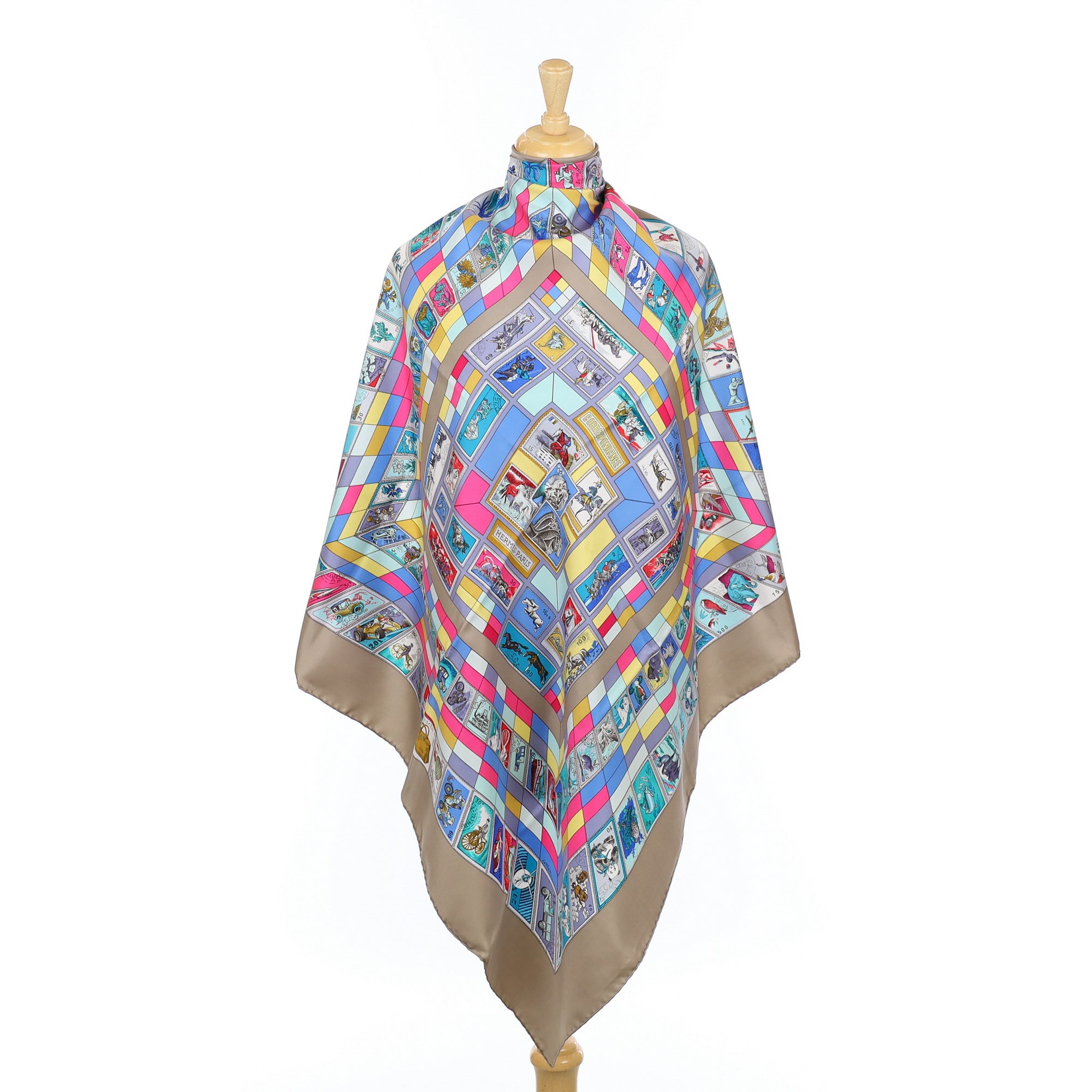 Brand New Boxed Hermès Correspondence Silk Scarf Quite Rare