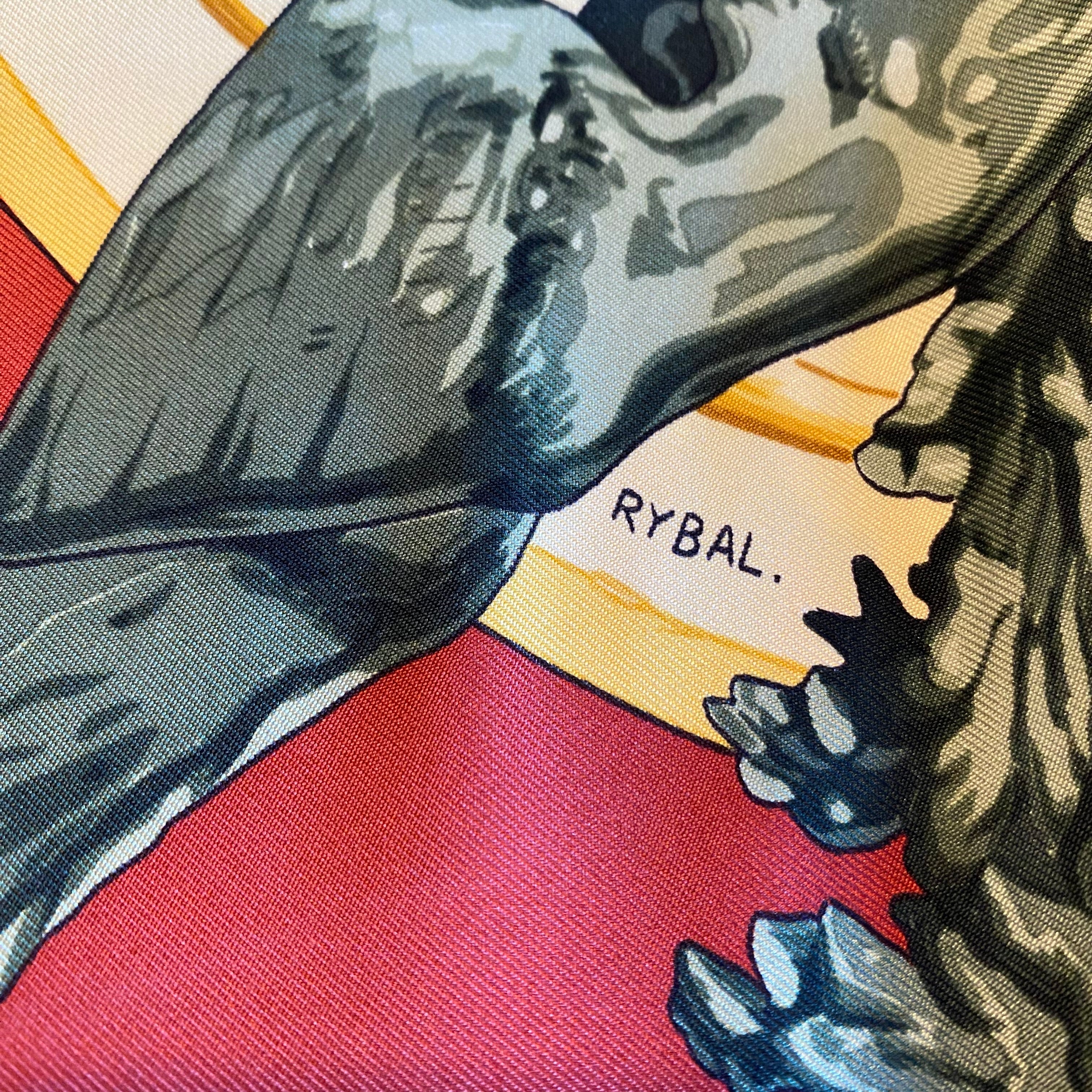 Hermès La Fontaine De Bartholdi Silk Scarf Quite Rare