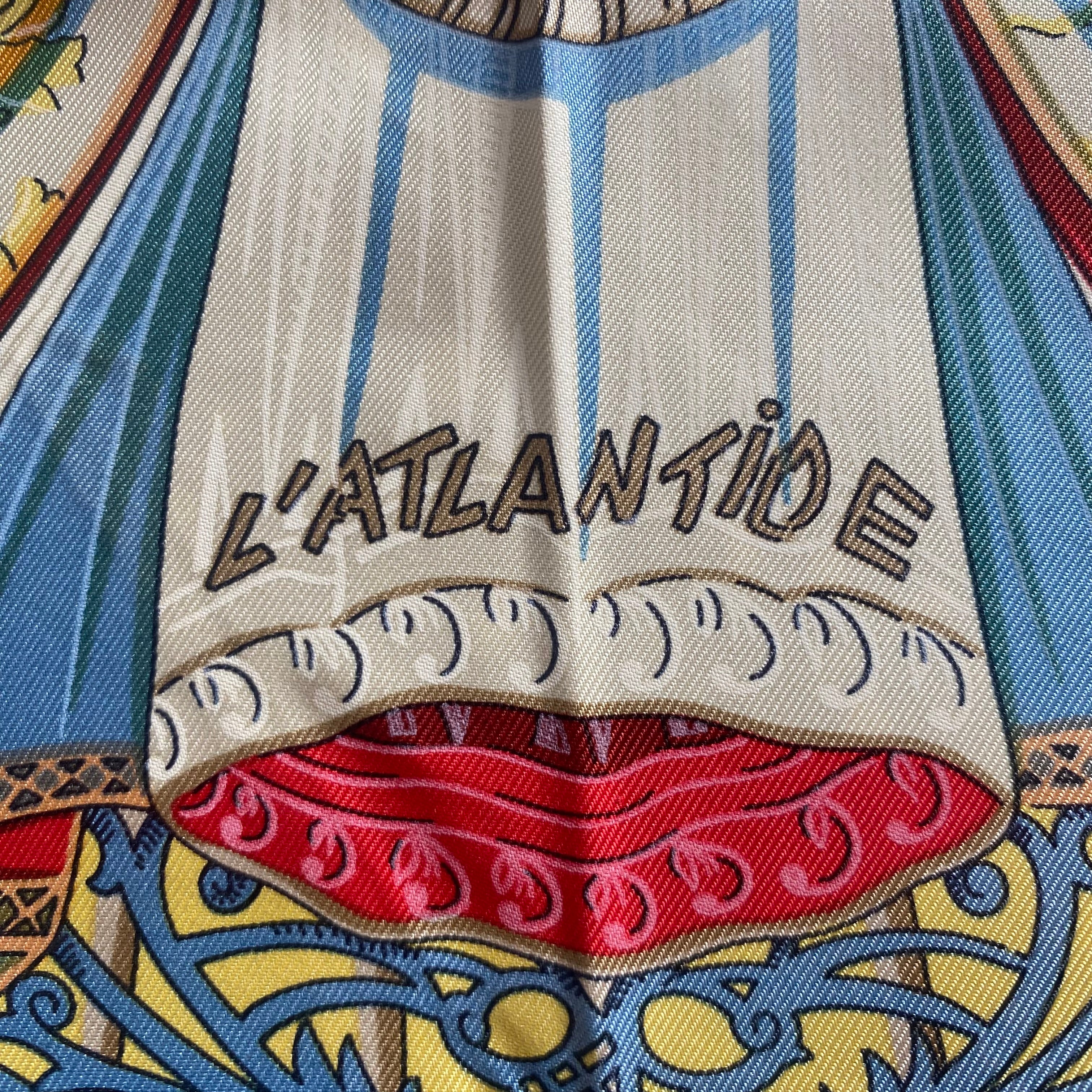 Brand New Boxed Hermès L’Atlantide Silk Scarf Quite Rare