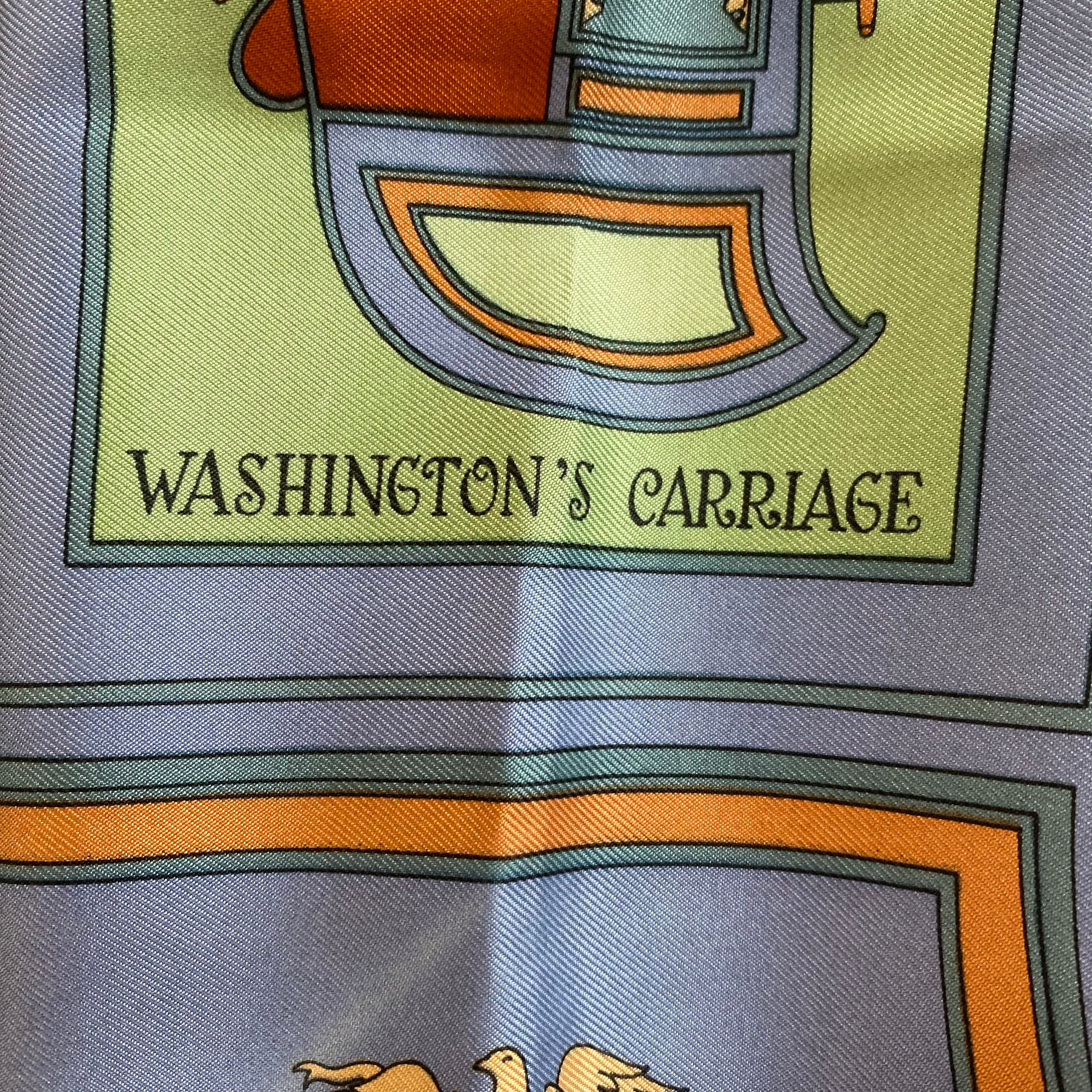 Hermès Washington’s Carriage Silk Scarf