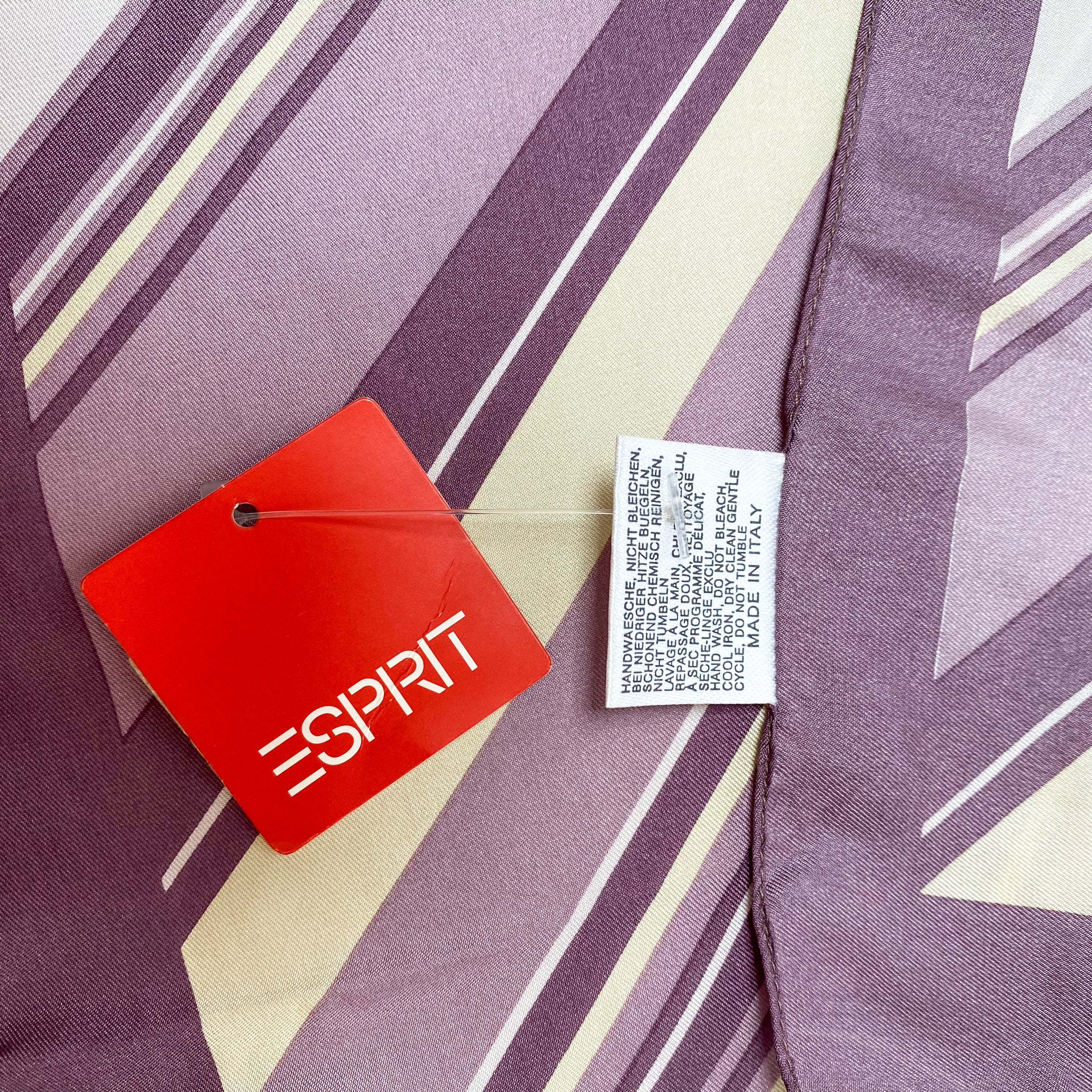 Brand New Esprit Striped Silk Scarf