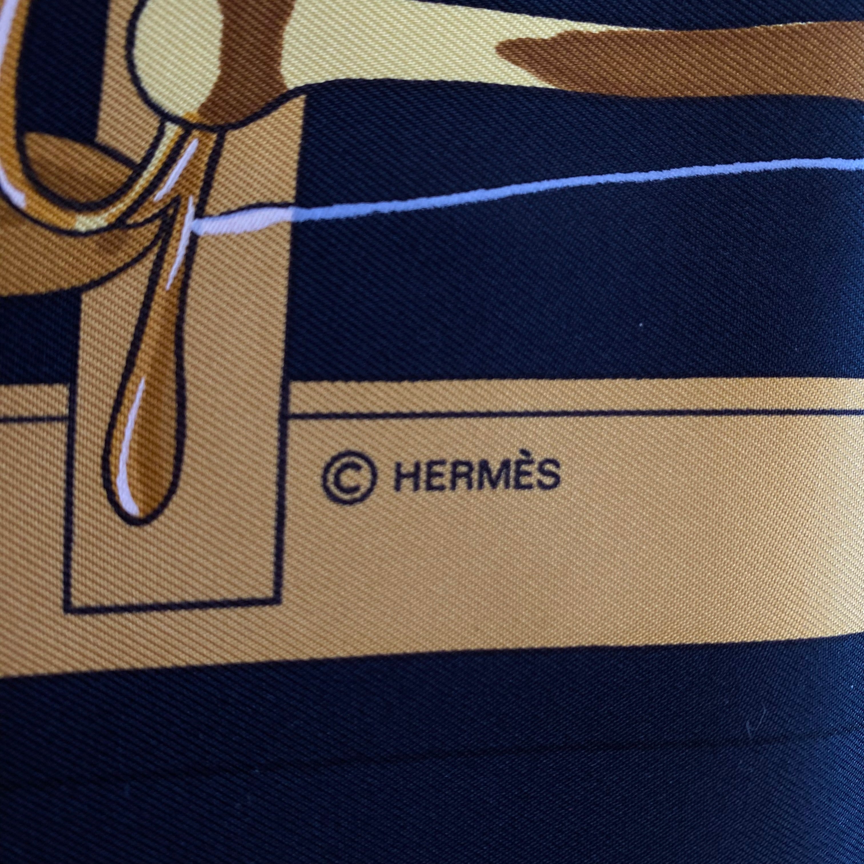 Brand New Boxed Hermès Mors & Filets Grand National 1997 Silk Scarf Quite Rare