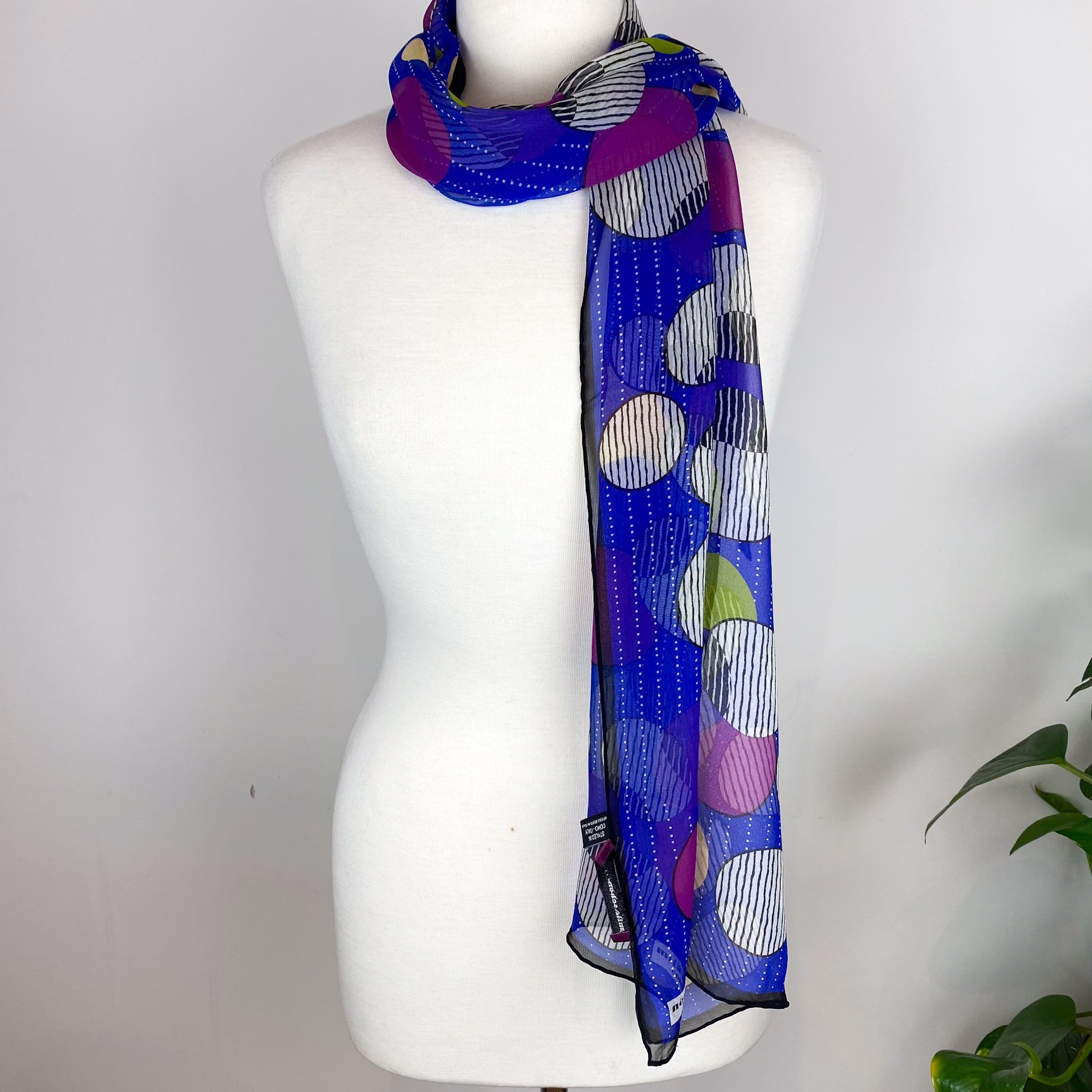 Mila Schon Long Crêpe Silk Scarf