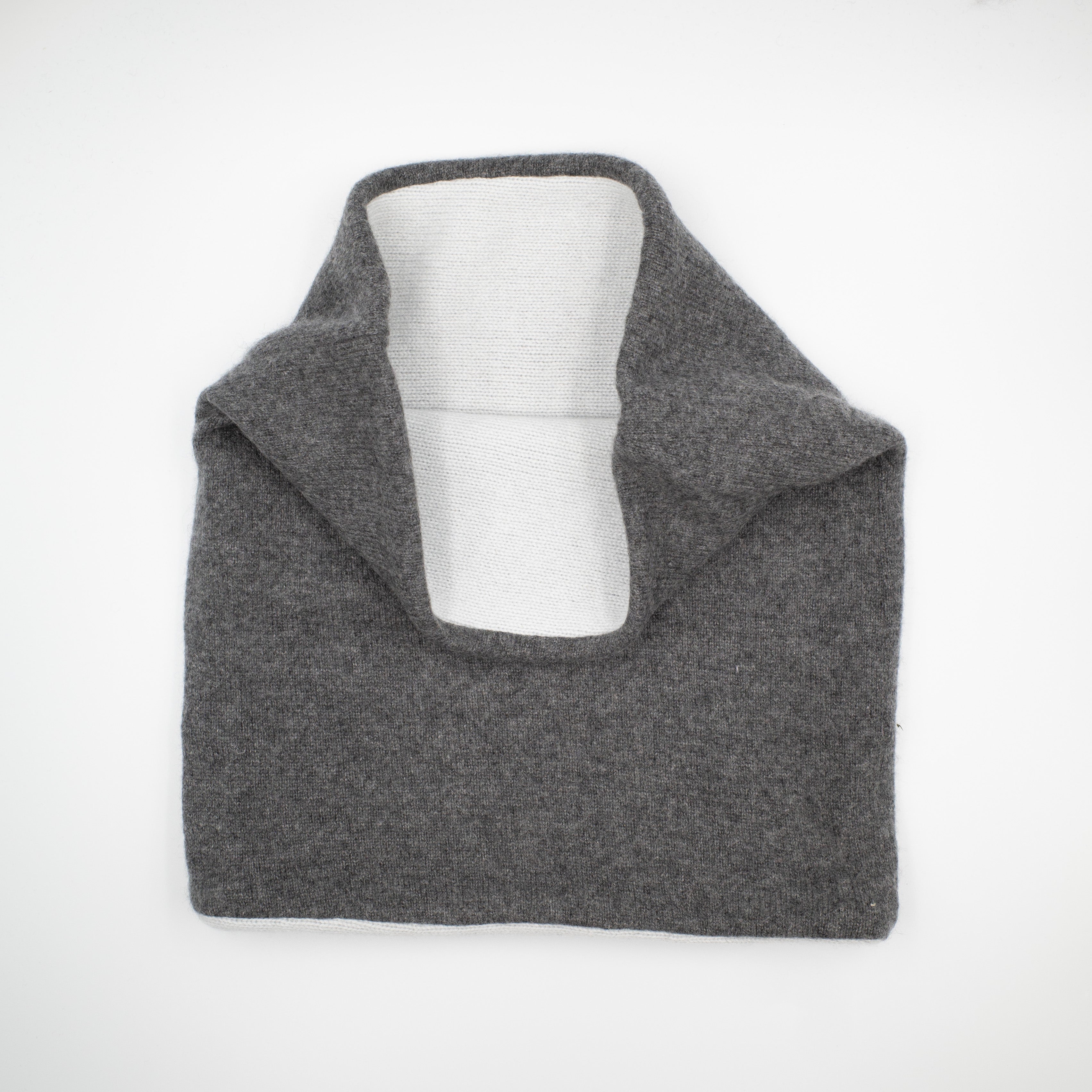 Slate Grey and Ice Blue Luxury Double Layered Snood