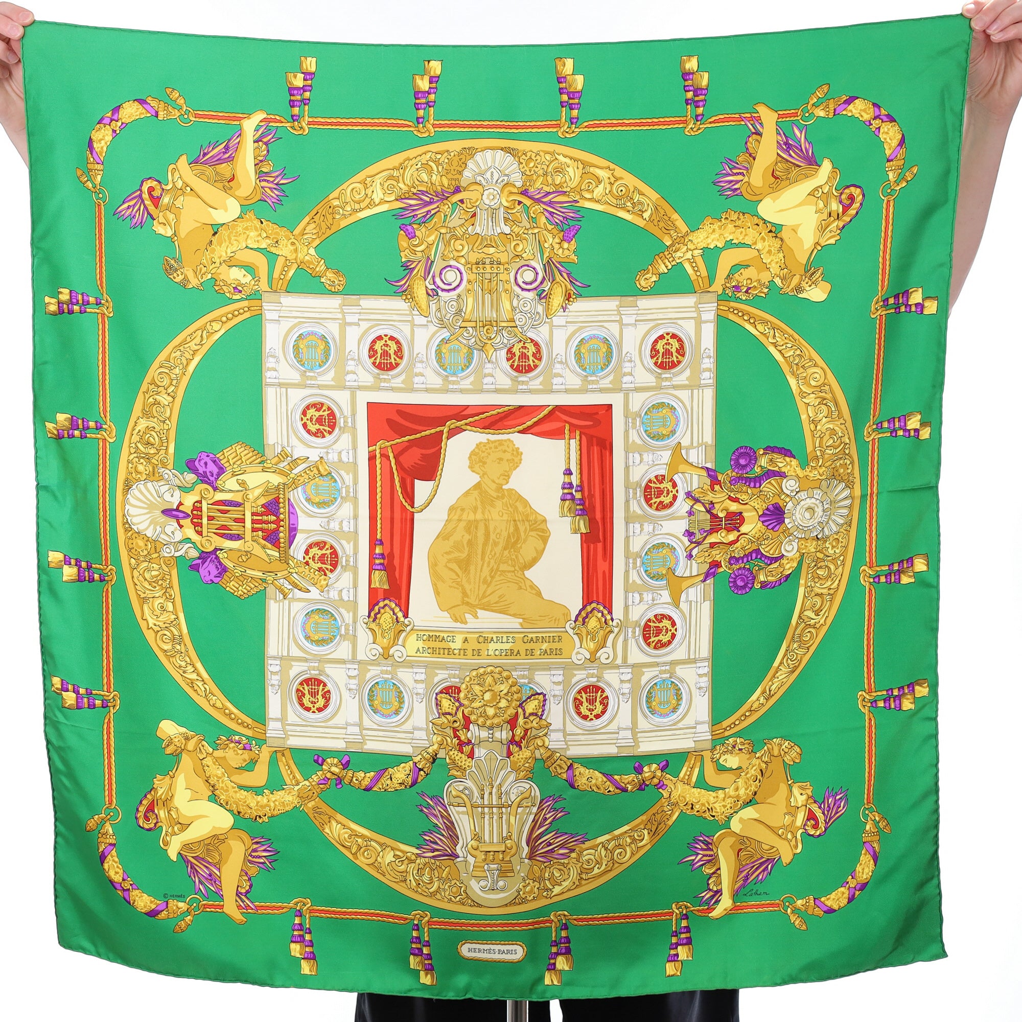 Hermès Hommage a Charles Garnier Silk Scarf