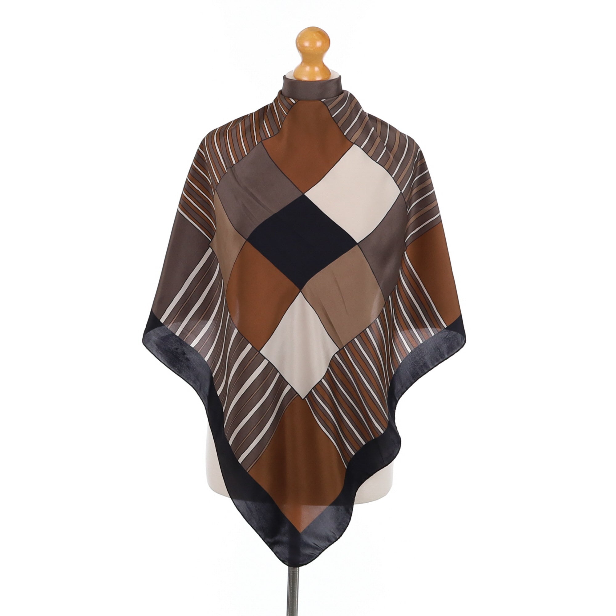 Country Casuals Brown Vintage Silk Scarf