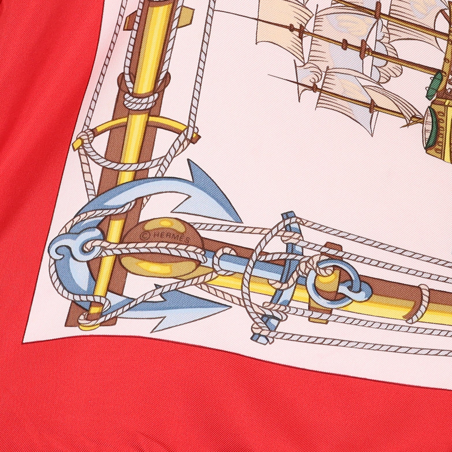 Hermès Navires D’Europe Vintage Silk Scarf Quite Rare