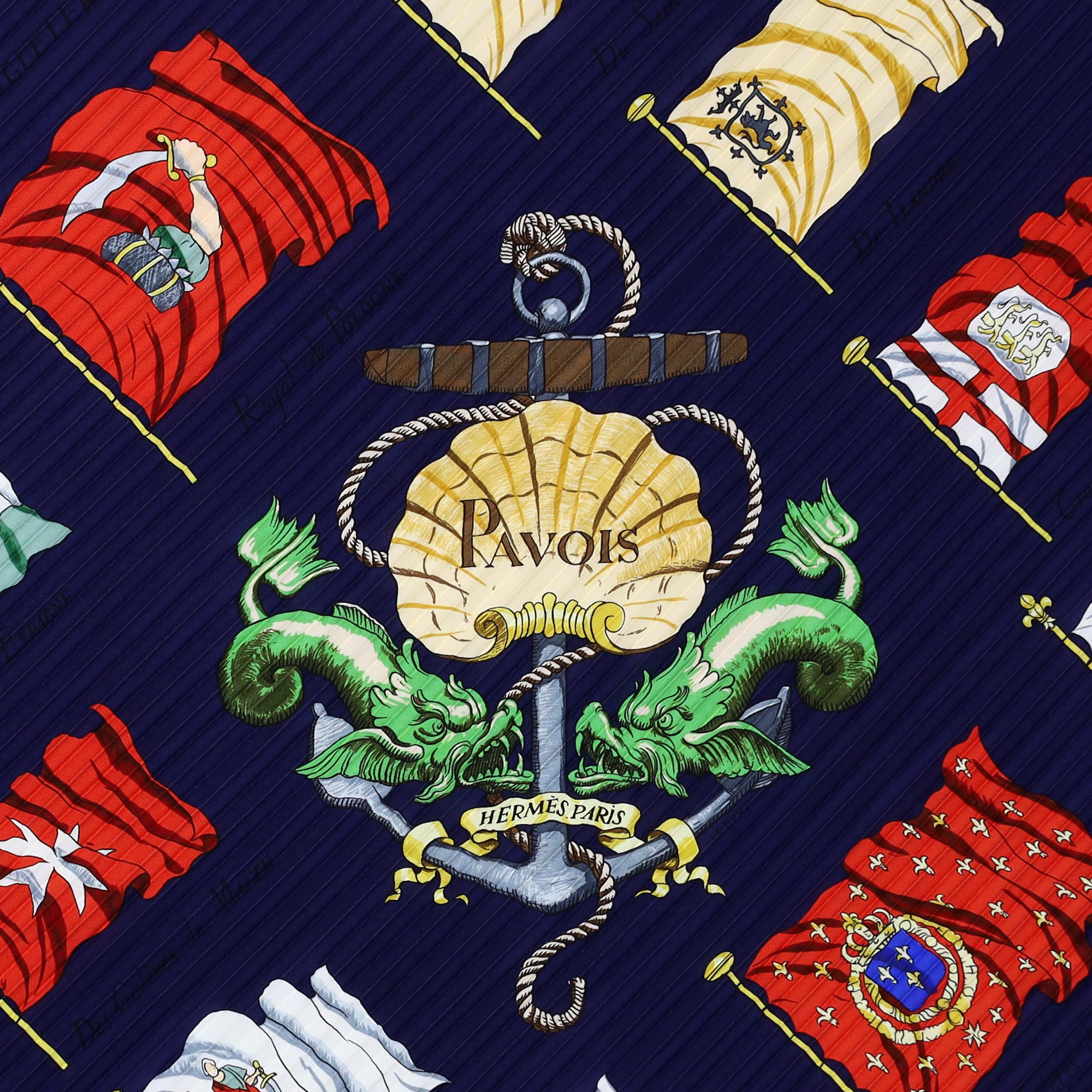 Brand NewHermès Pavois Plisse Silk Scarf