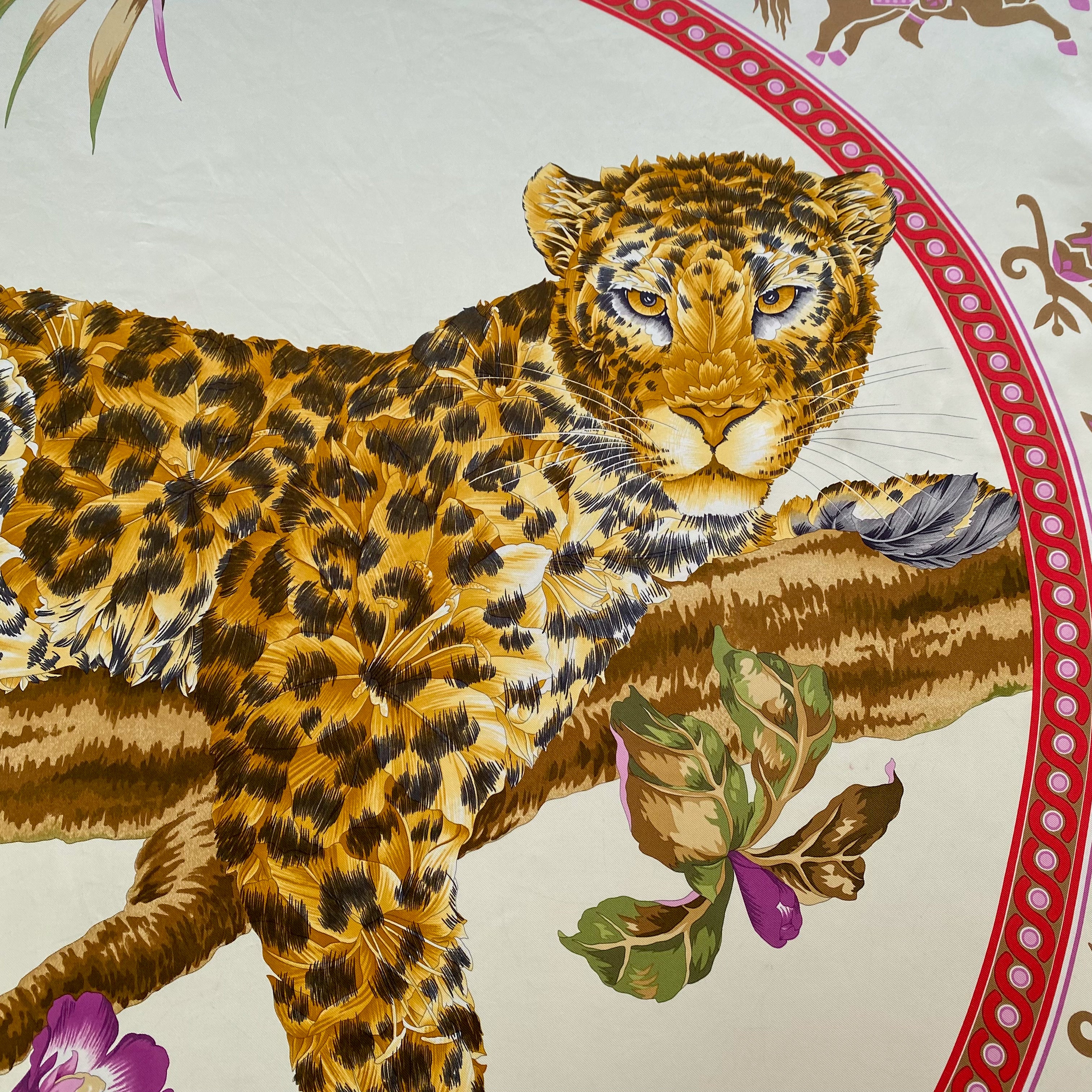 Salvatore Ferragamo Tiger Silk Scarf