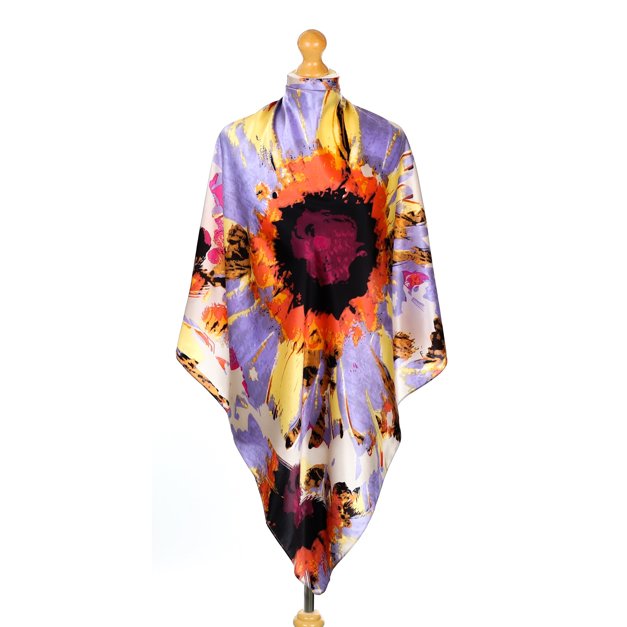 James Lakeland Abstract Floral Silk Scarf