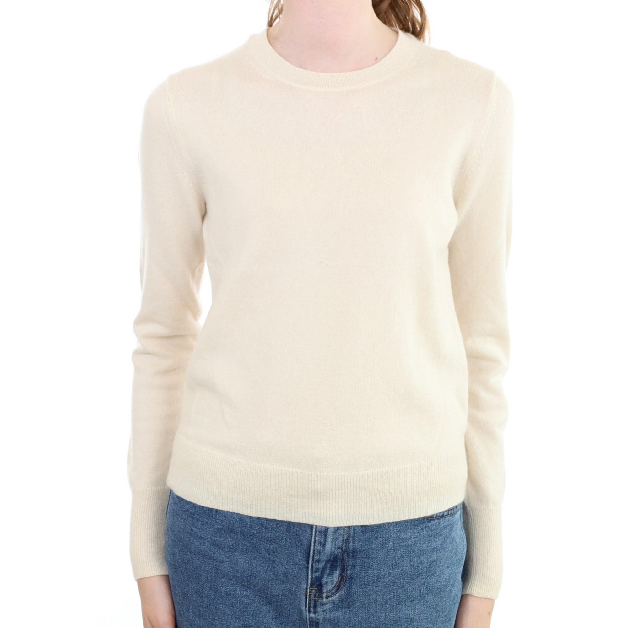 Cream Cashmere Crew Neck Jumper Extra Small