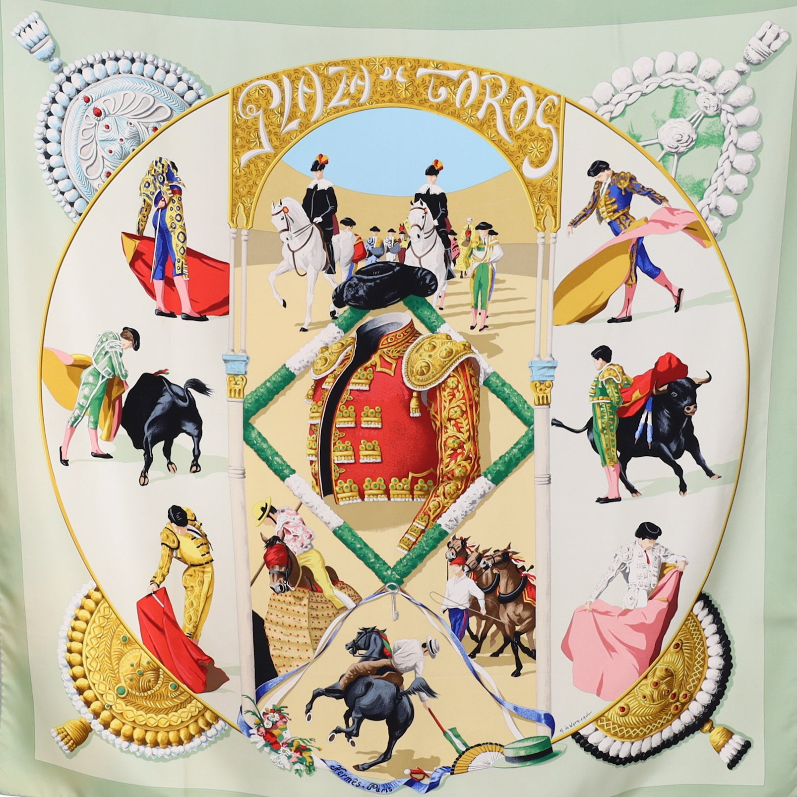 Hermès Plaza de Toros Silk Scarf