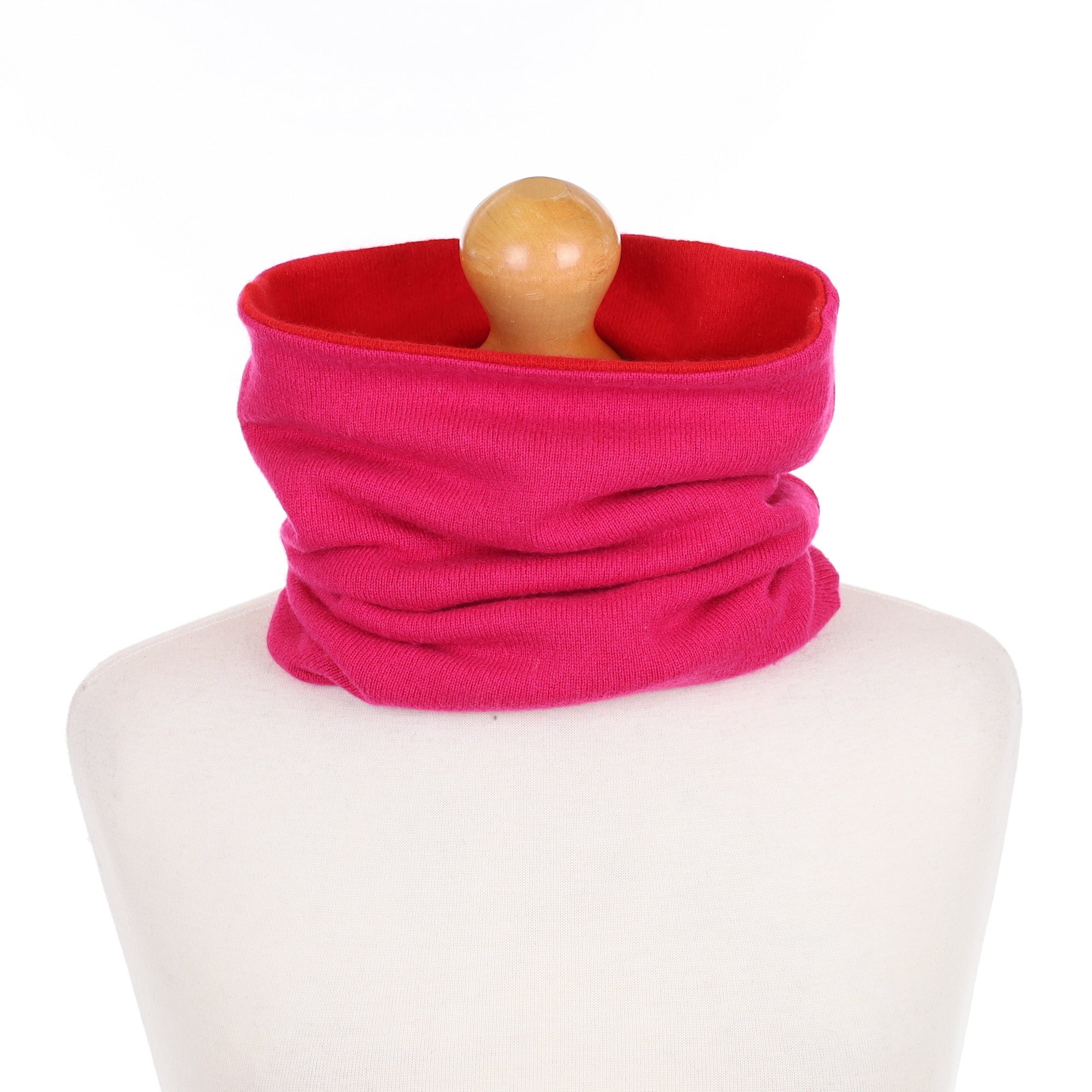 Pink and Red Luxury Double Layered Snood
