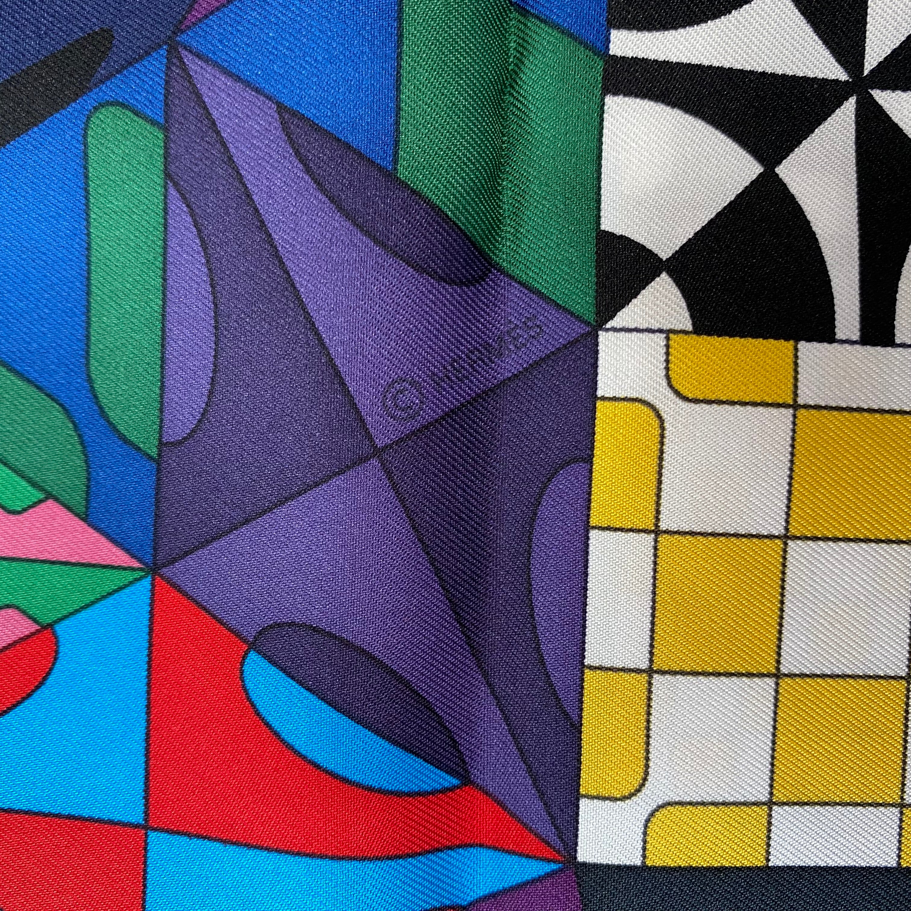 Unworn Boxed Hermès Bonnes Vibrations Silk Scarf