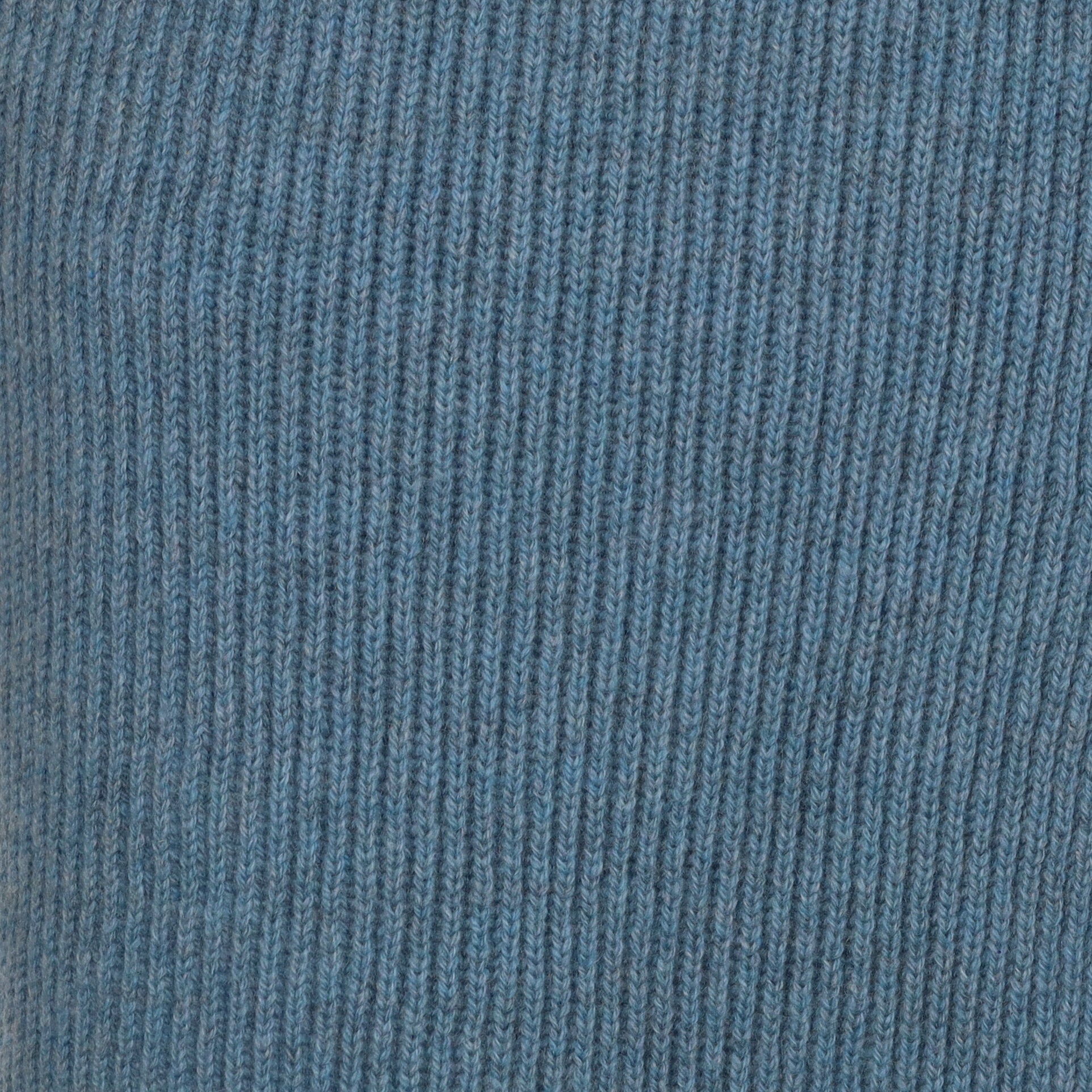 Brand New Scottish Duck Egg Blue Rib Cashmere Scarf