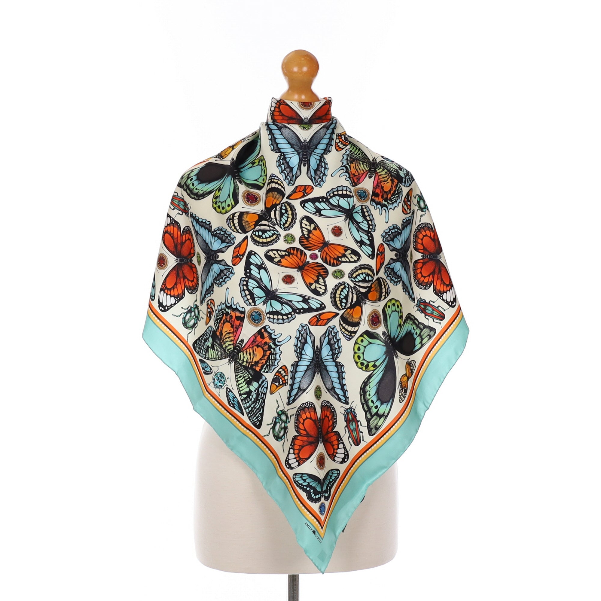 Boxed Emily Carter Butterfly Silk Scarf