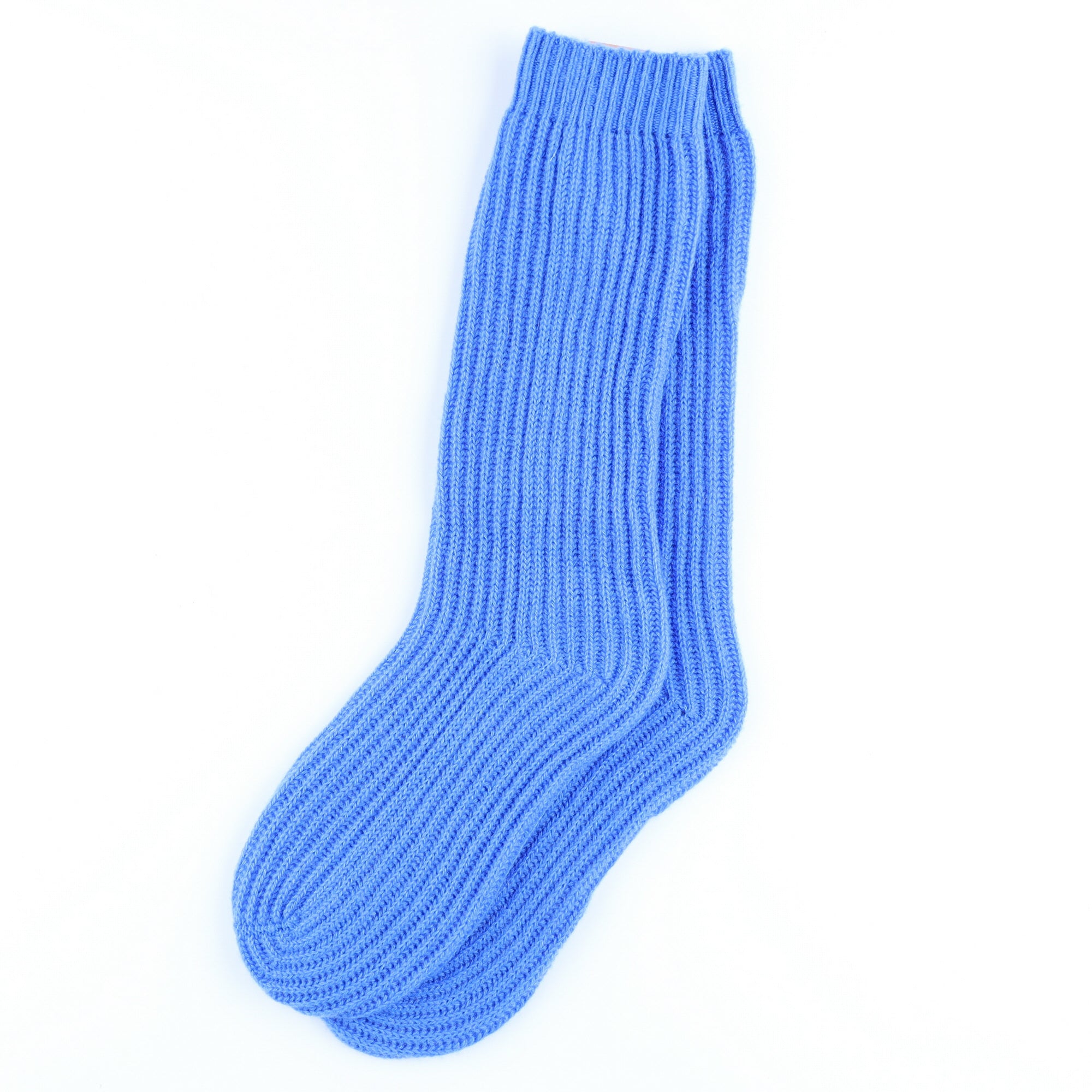 Brand New Scottish Azure Blue Luxury Cashmere Bed Sock