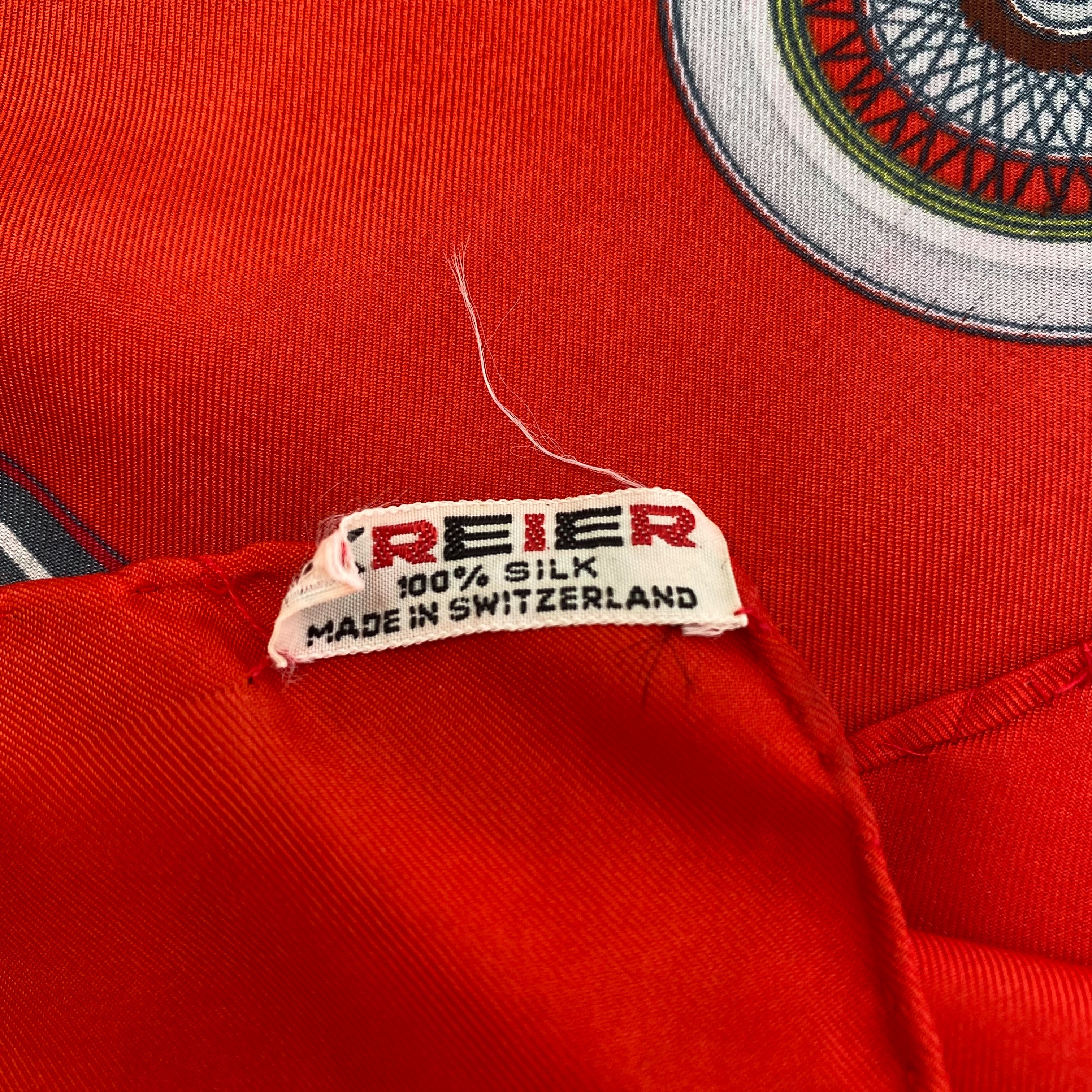 1960s Kreier Classic Car Vintage Silk Scarf