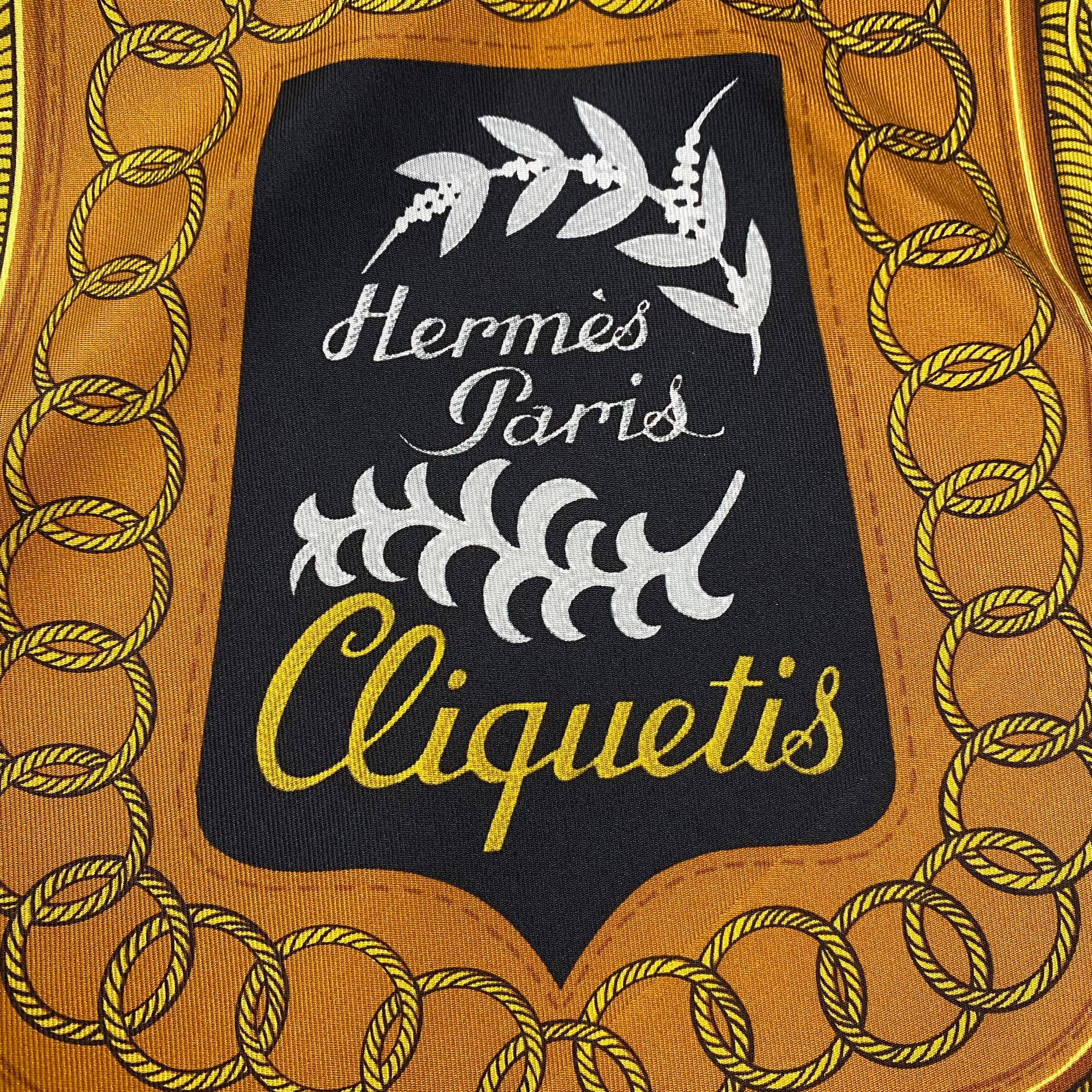 Brand New Boxed Hermès Cliquetis Boxed Silk Scarf