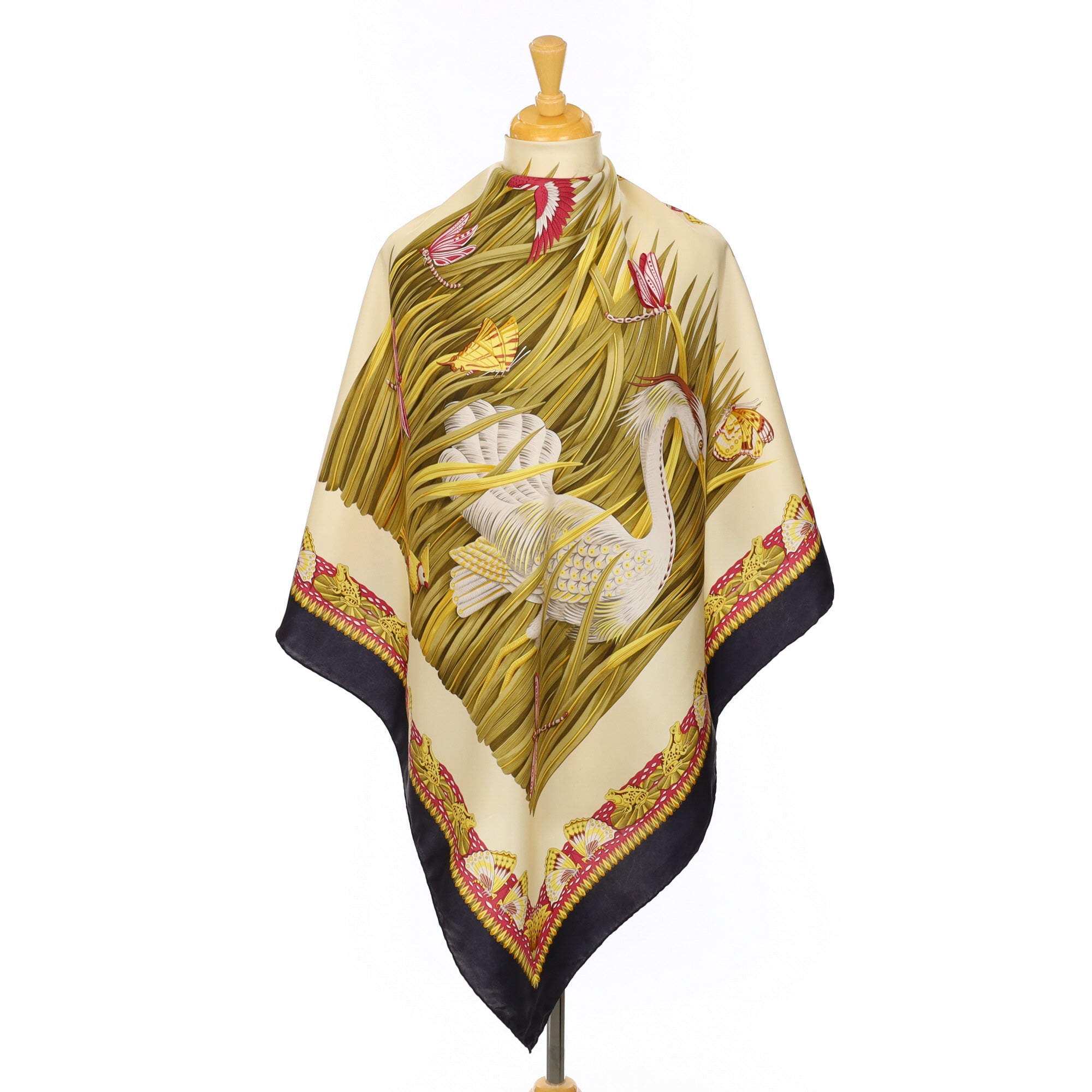Salvatore Ferragamo Designer Bird Silk Scarf