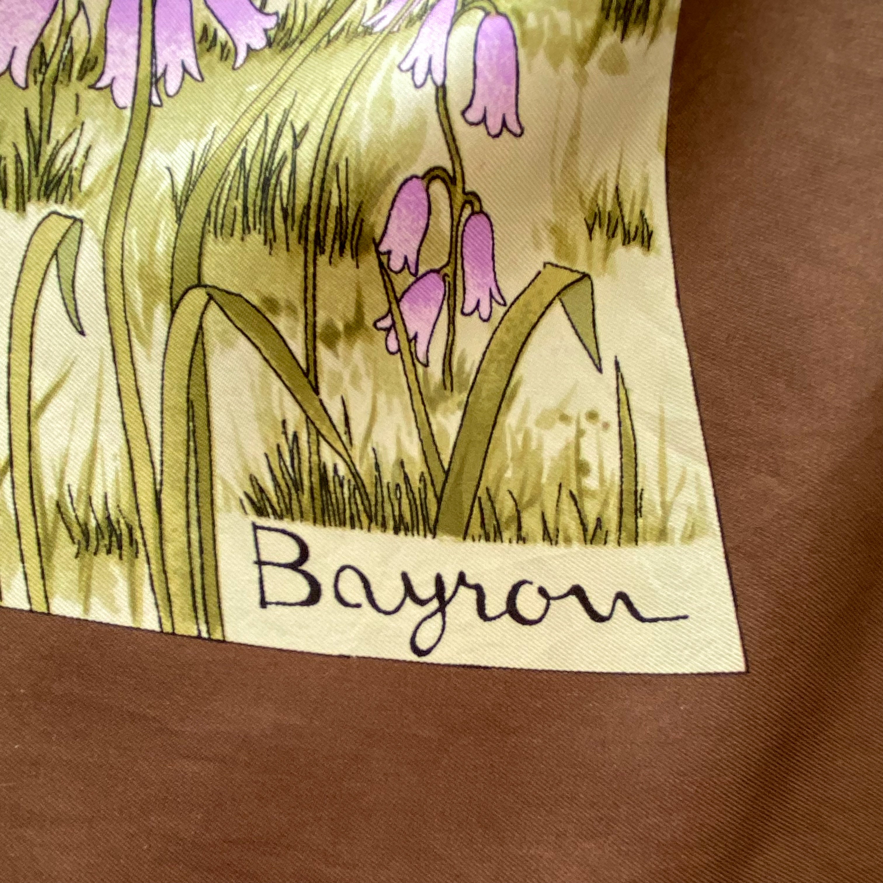 Bayron Dogs in Woodland Vintage Silk Scarf