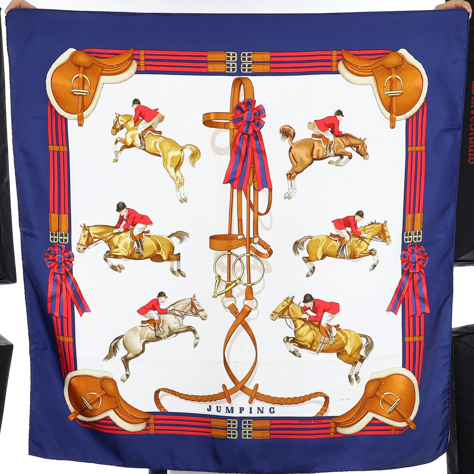 Immaculate Hermès Jumping Silk Scarf