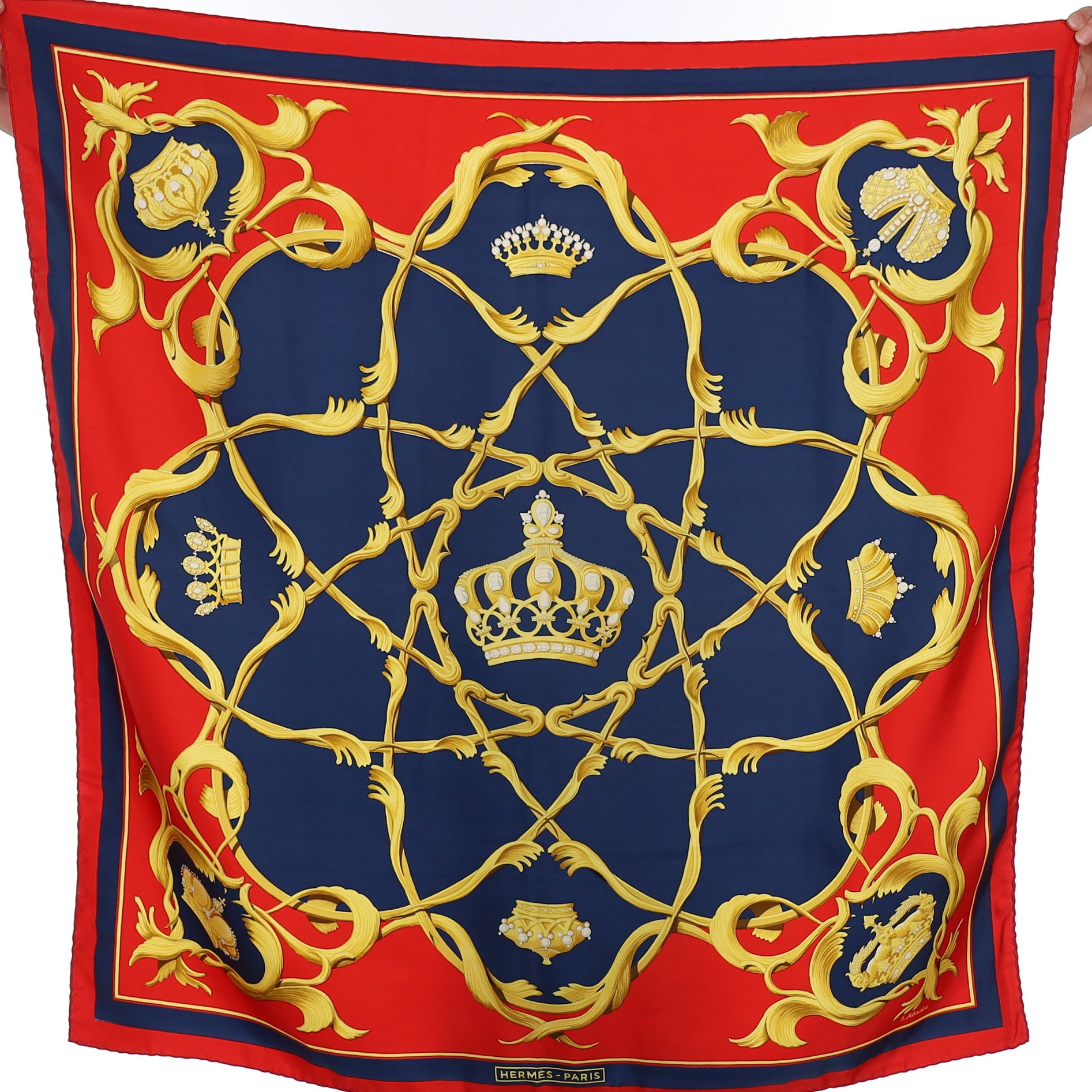 Hermès Couronnes Silk Scarf