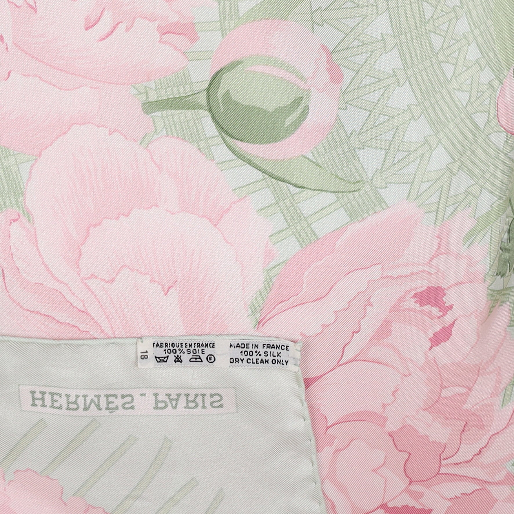Hermès Les Pivoines Silk Scarf