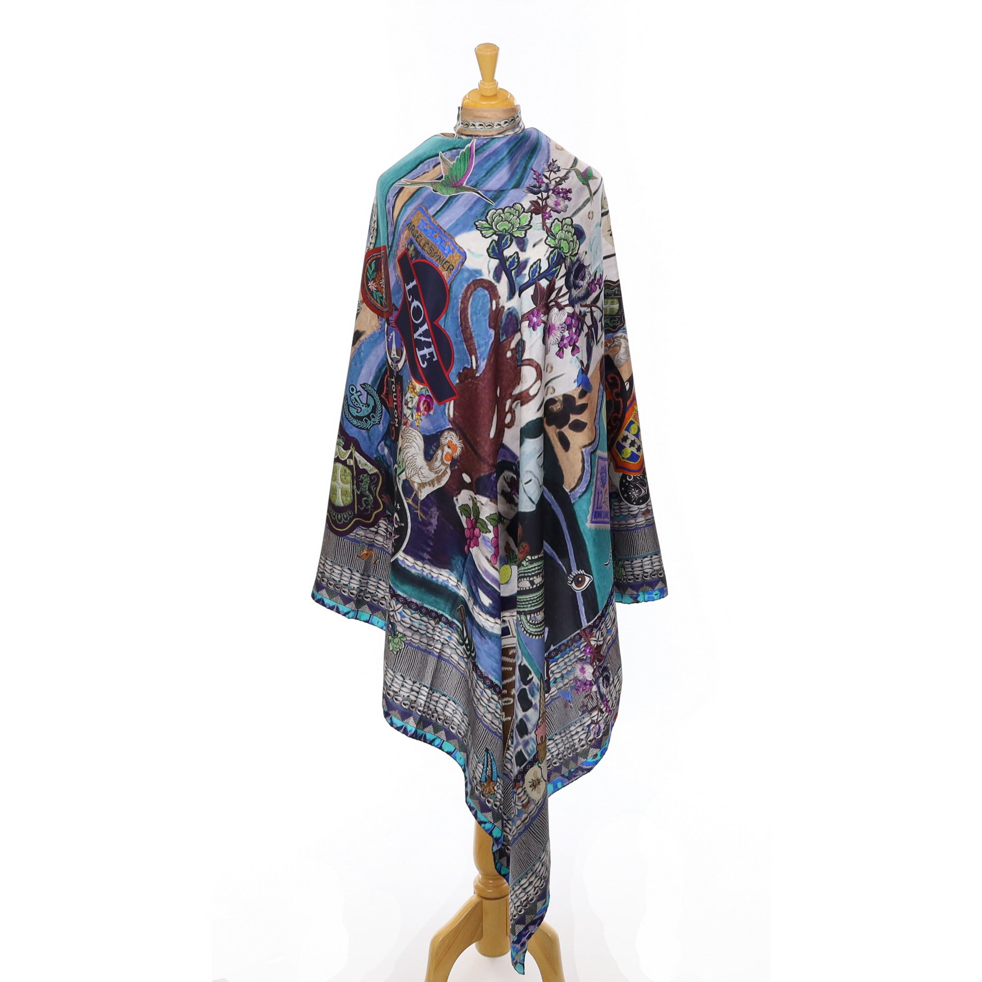 Large Brand New Jane Carr Designer Silk Scarf