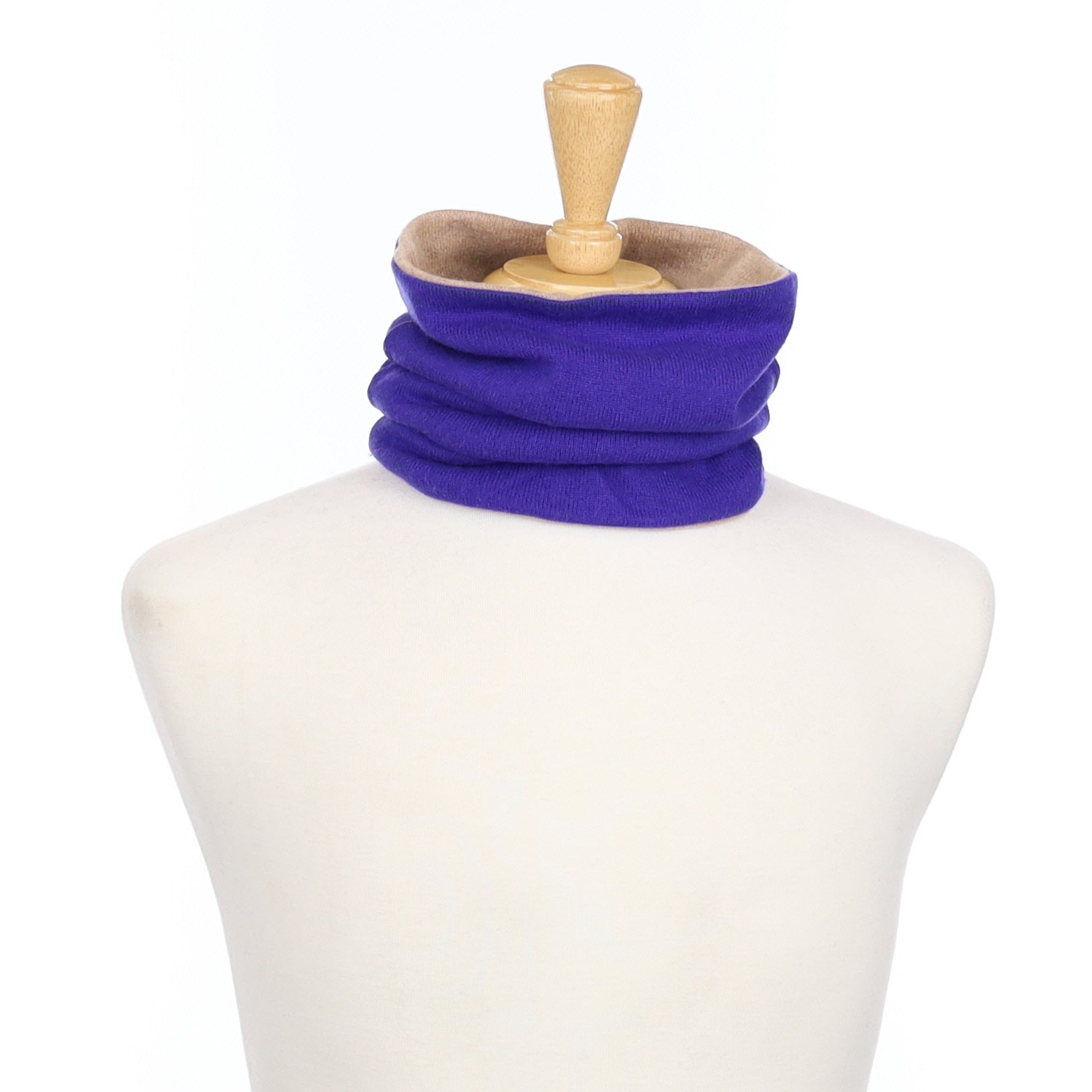 Indigo and Fawn Luxury Double Layered Snood