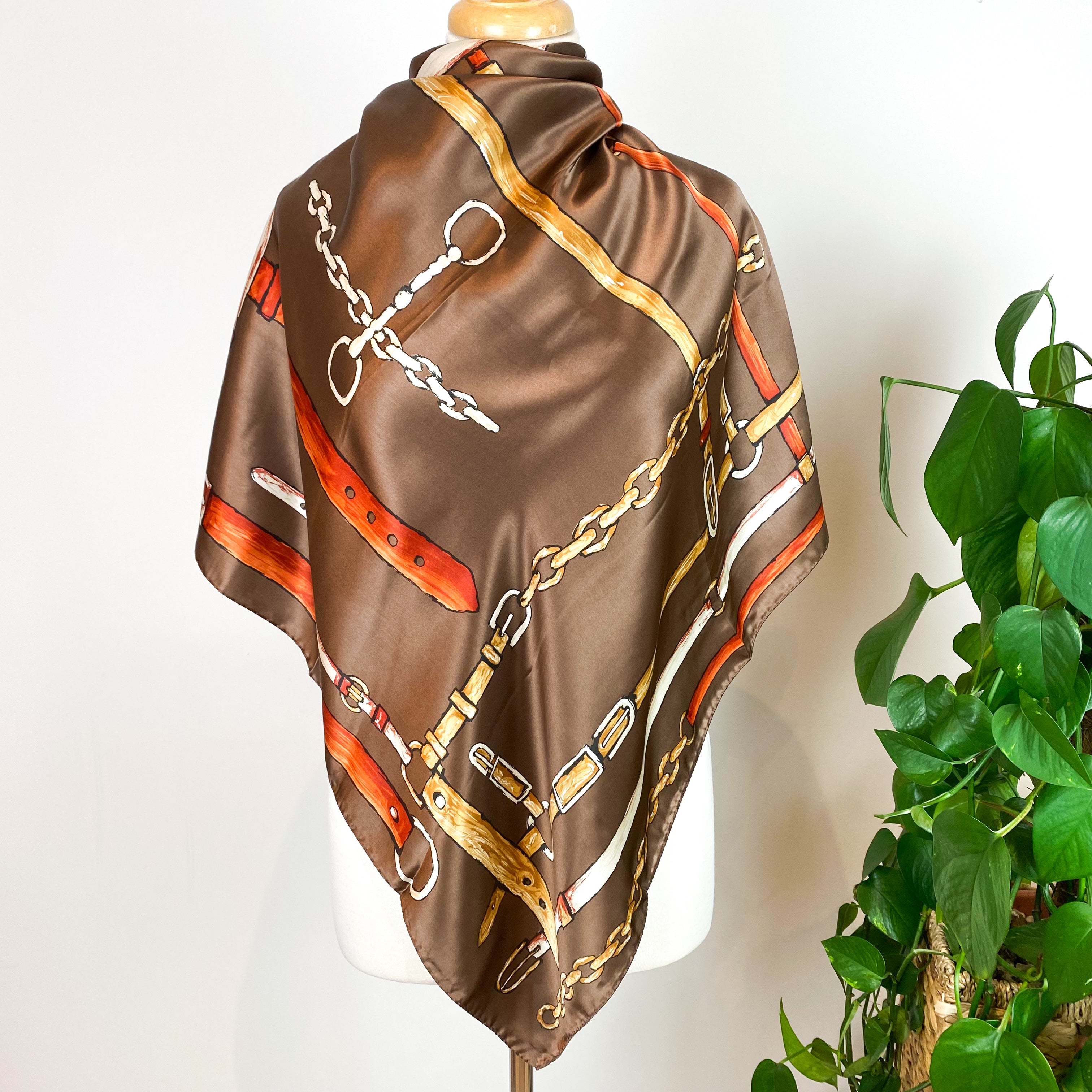 Belts and Buckles Modern Silk Scarf