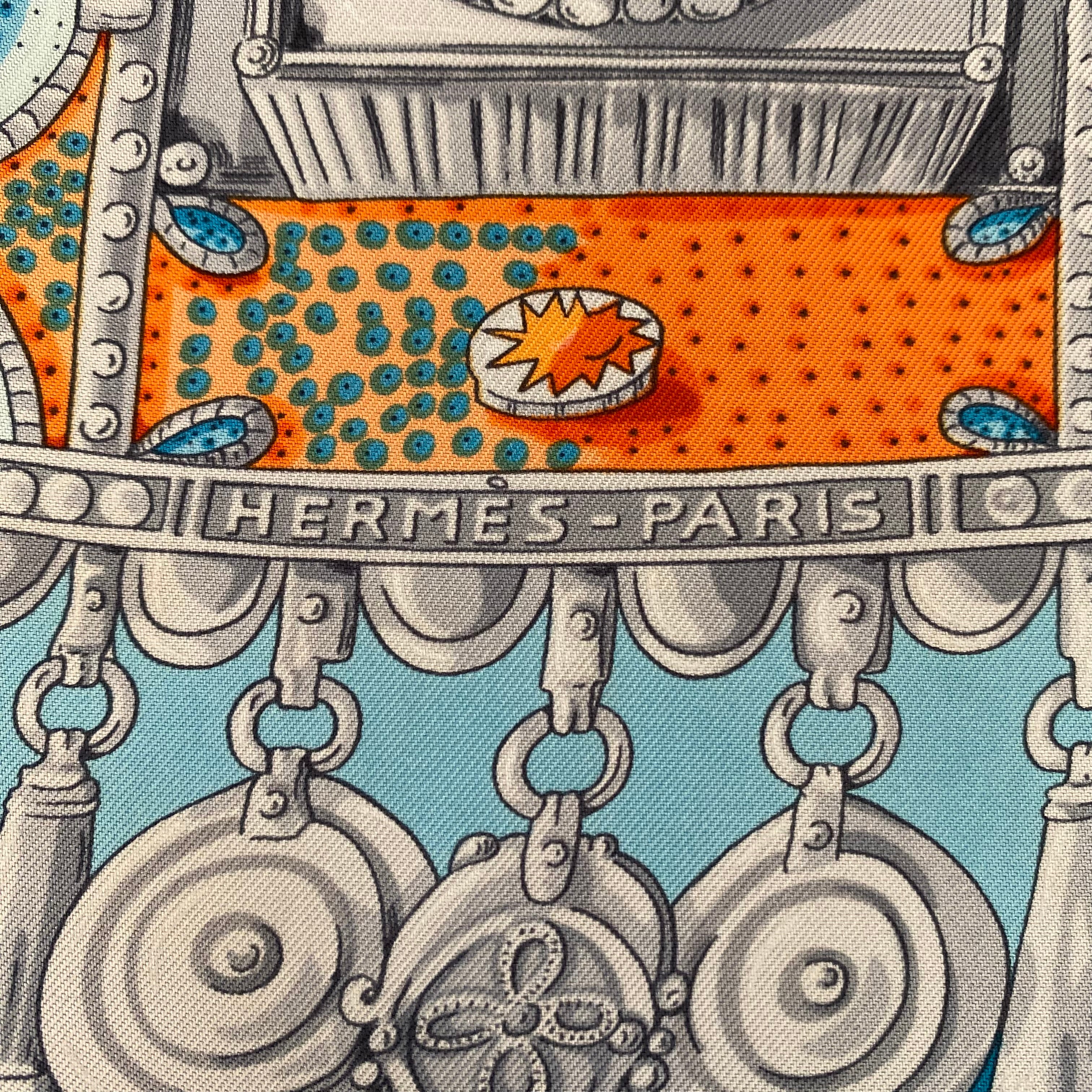 Boxed Hermès Terres Precieuses Silk Scarf Rare