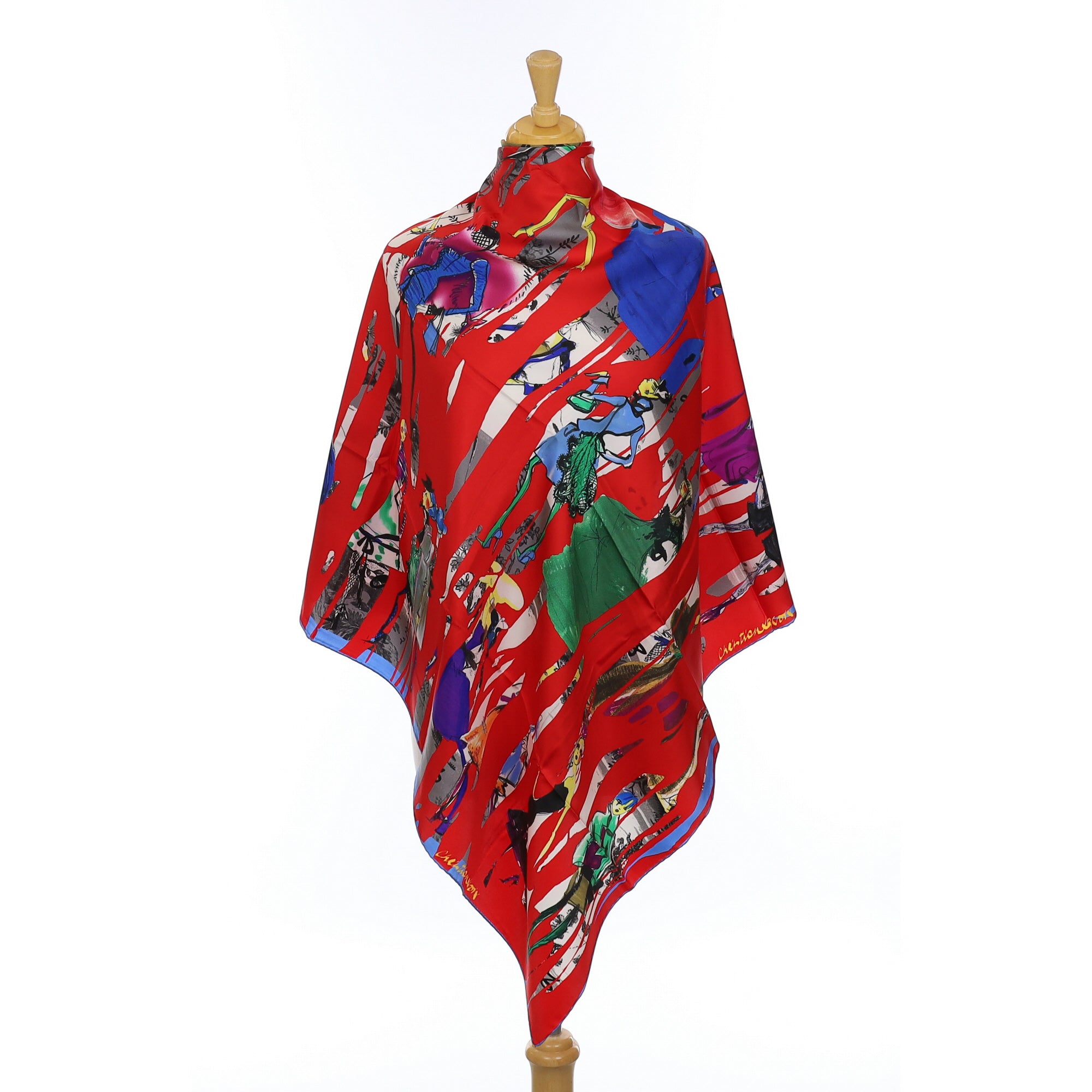 Brand New Christian Lacroix Colourful Designer Silk Scarf