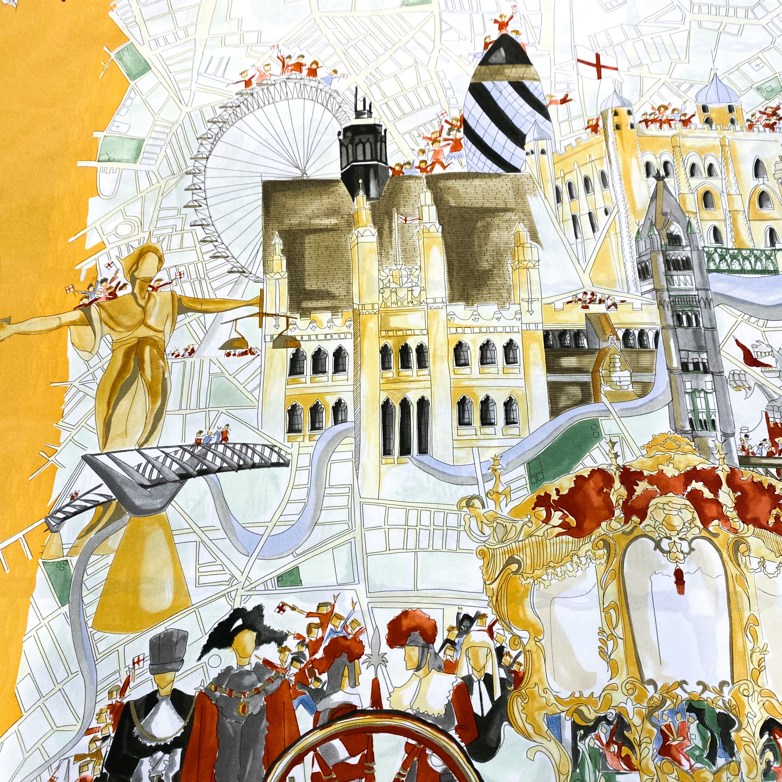 Brand New City of London Designer Silk Scarf