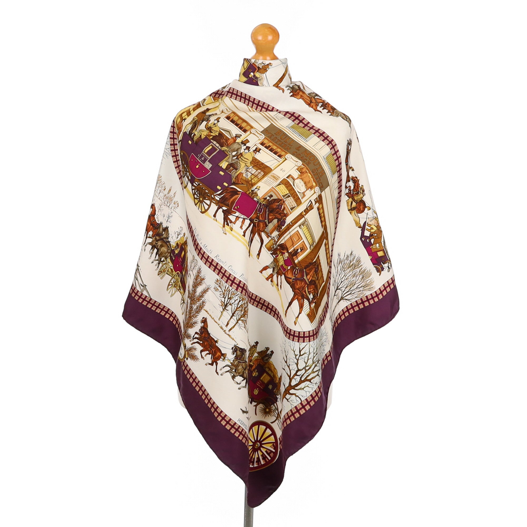 Hermès L’hiver En Poste Silk Scarf