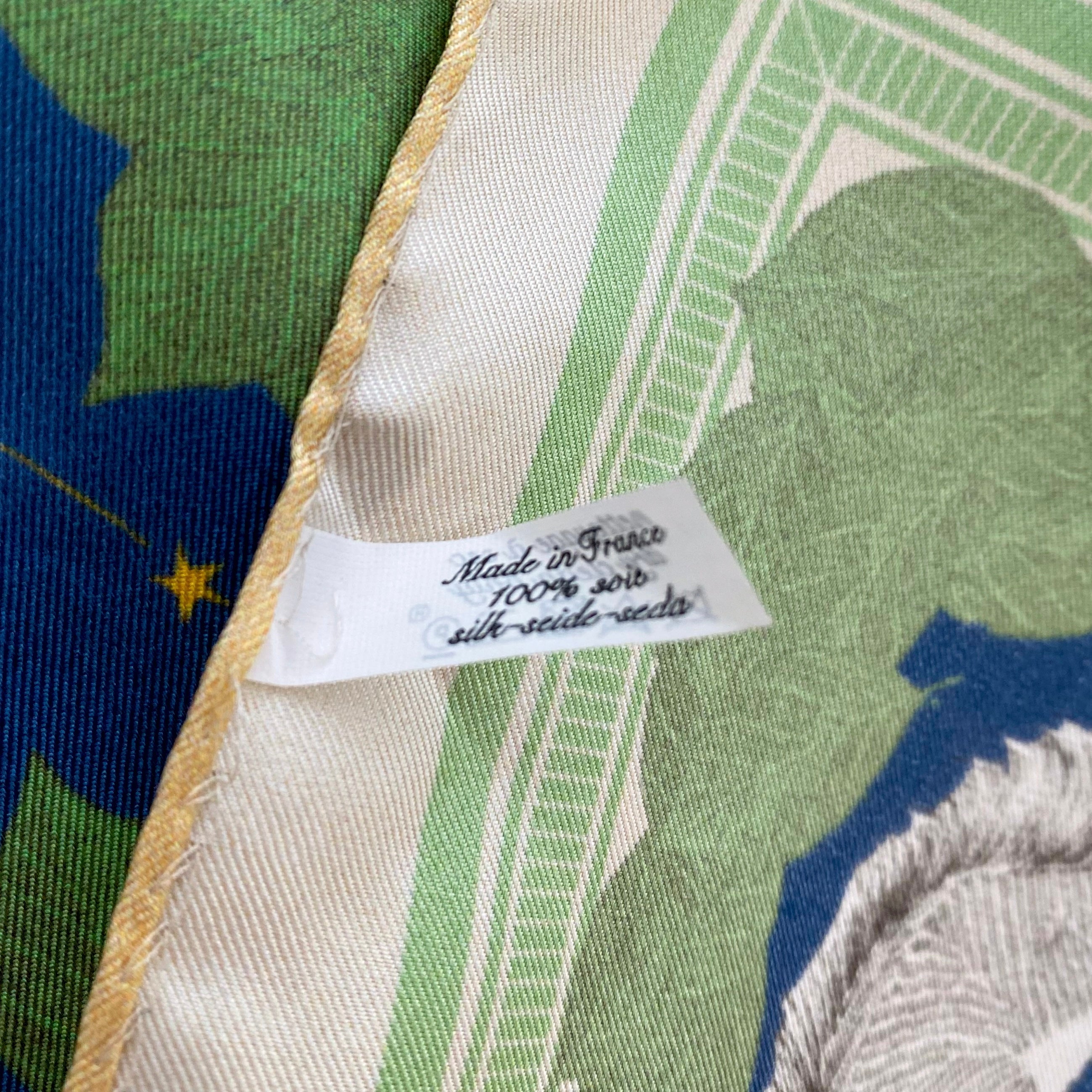 French ‘Au Domaine Des Etangs’ Silk Scarf