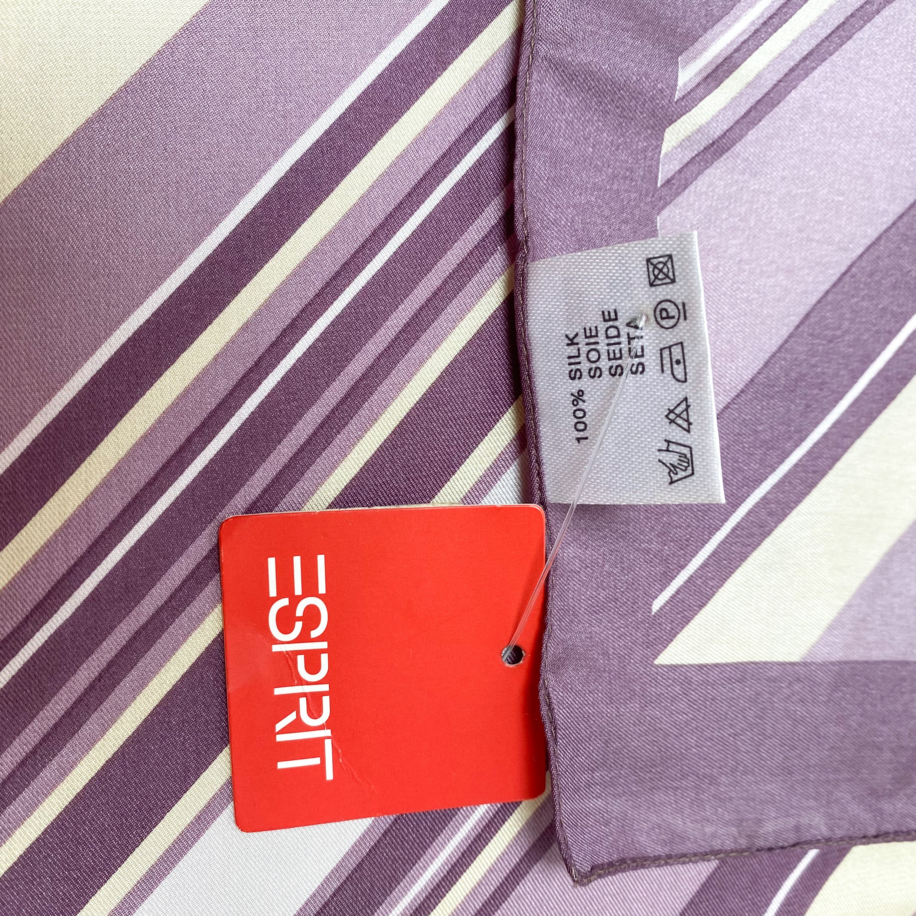 Brand New Esprit Striped Silk Scarf