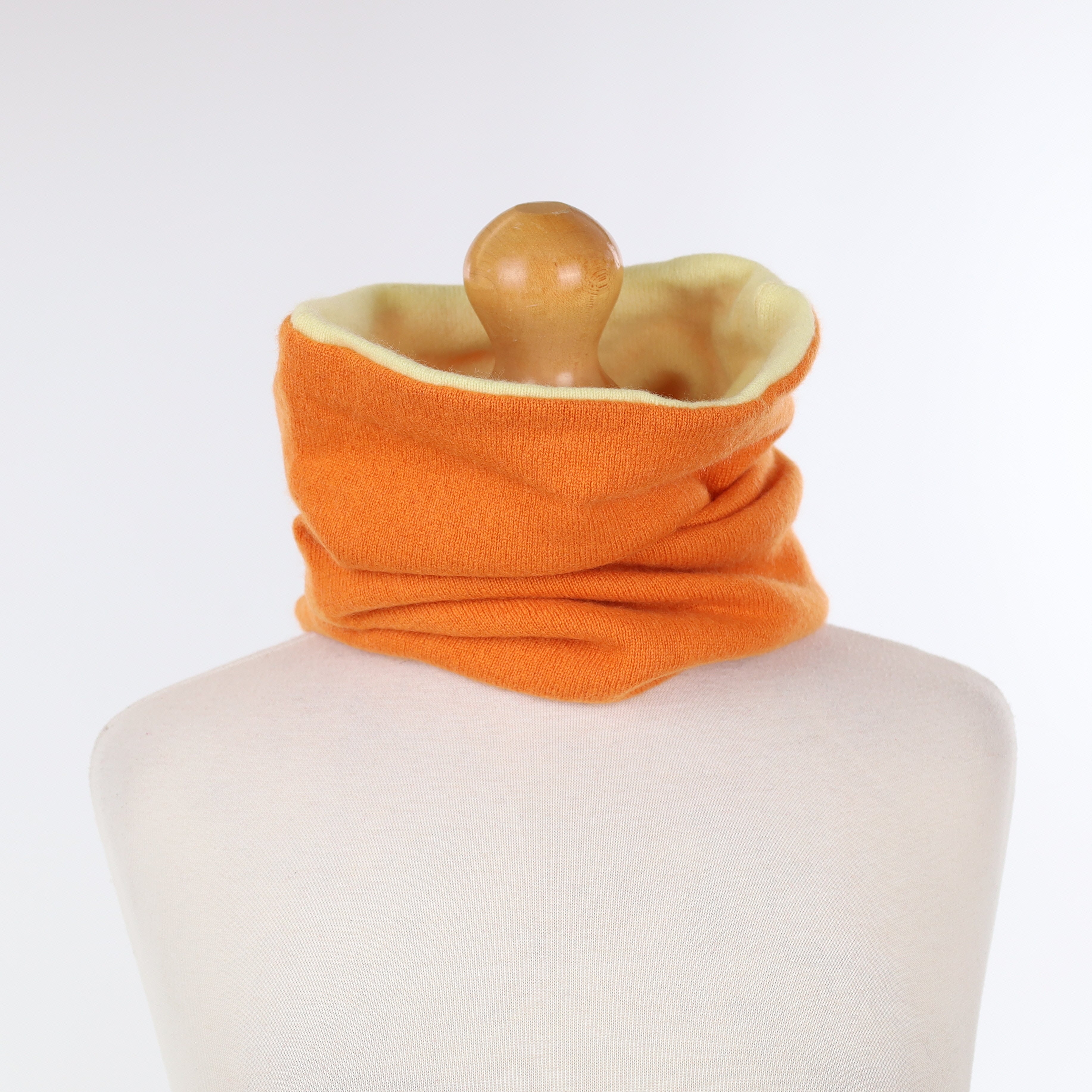 Marigold Orange and Primrose Yellow Luxury Double Layered Snood