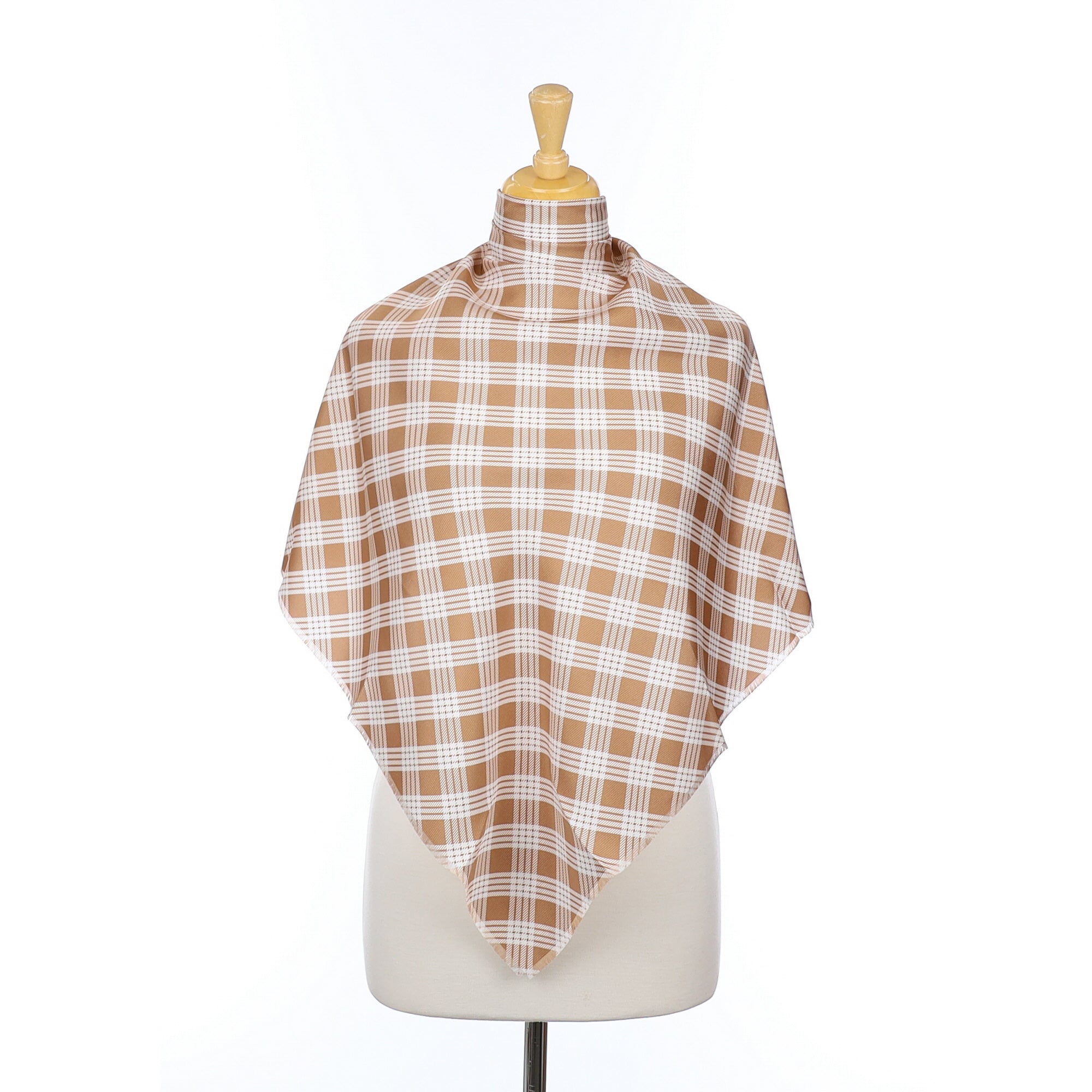 Brand New Agnona Checked Silk Scarf